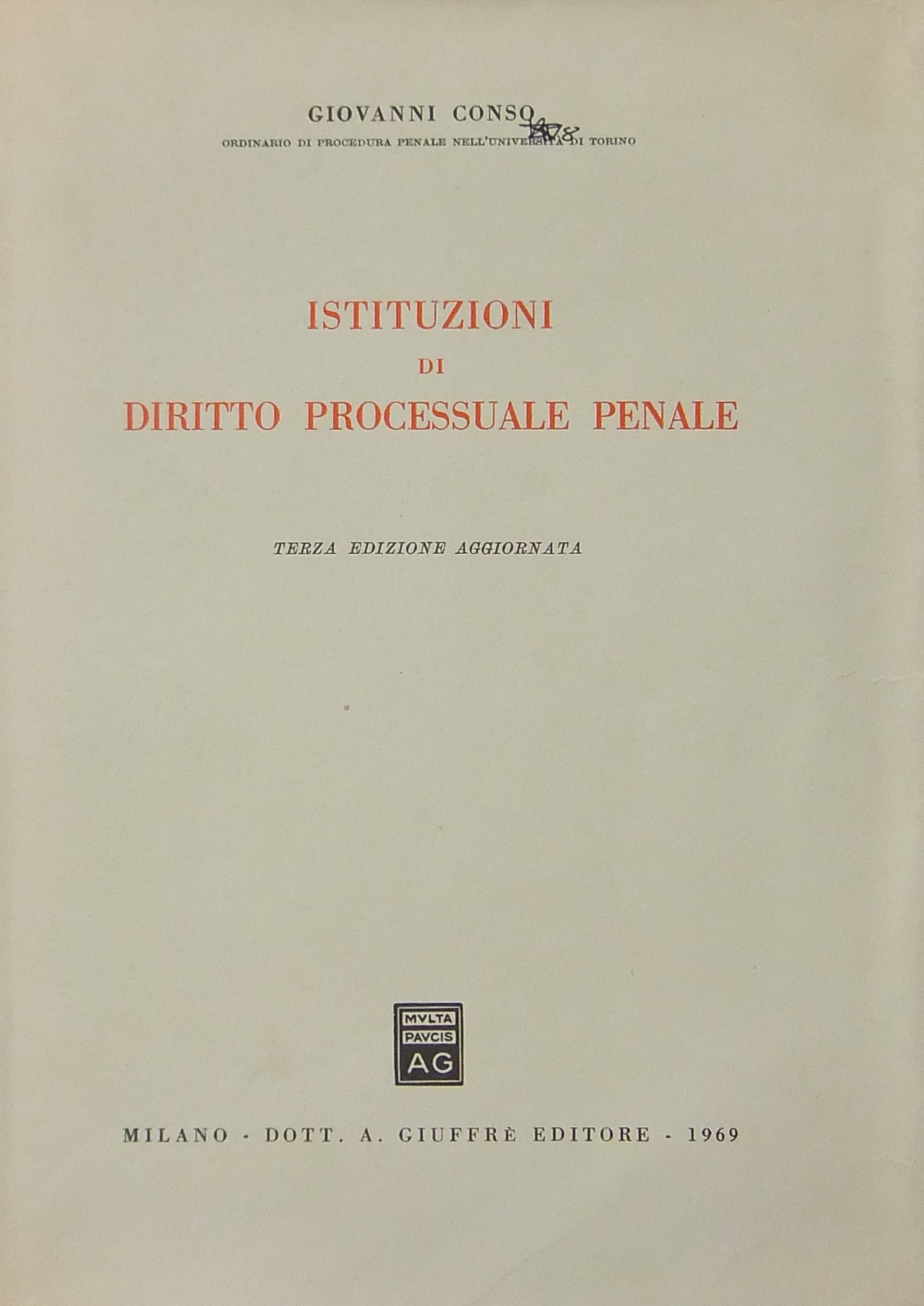 Istituzioni di diritto processuale penale