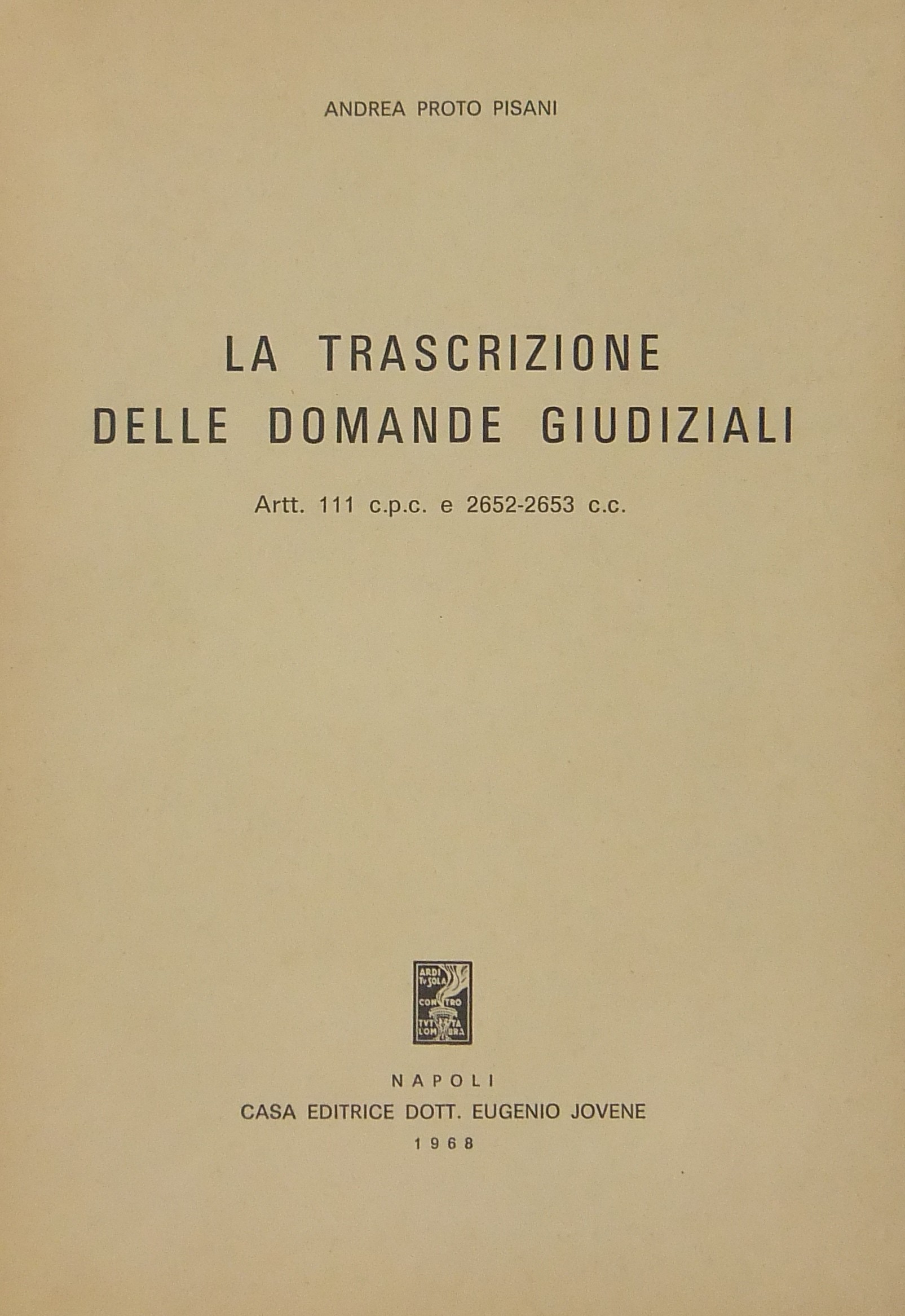 La trascrizione delle domande giudiziali