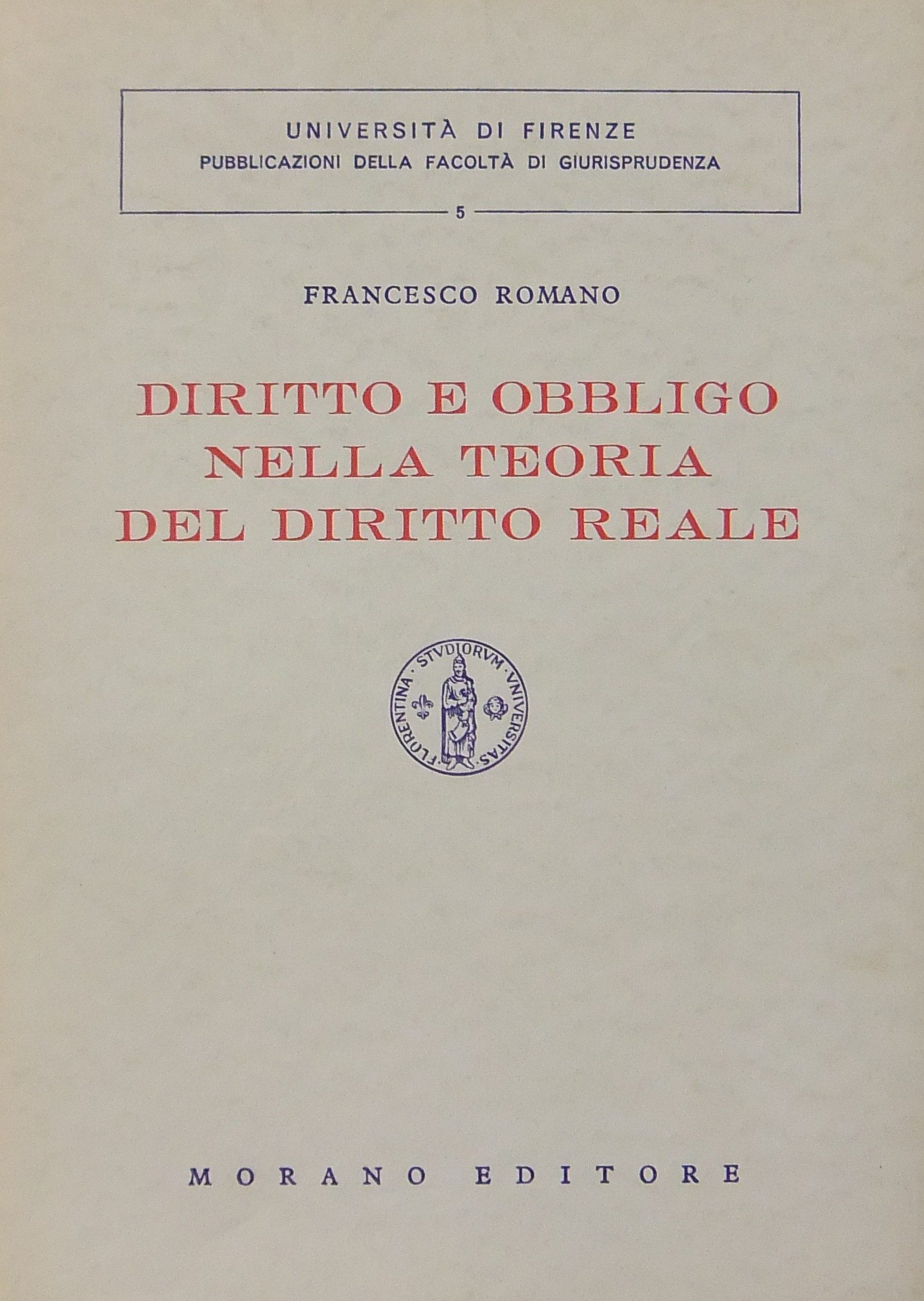 Diritto e obbligo nella teoria del diritto reale