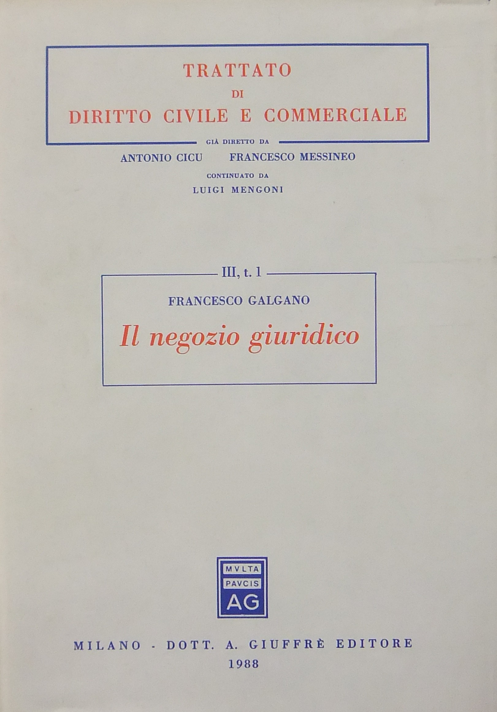 Il negozio giuridico