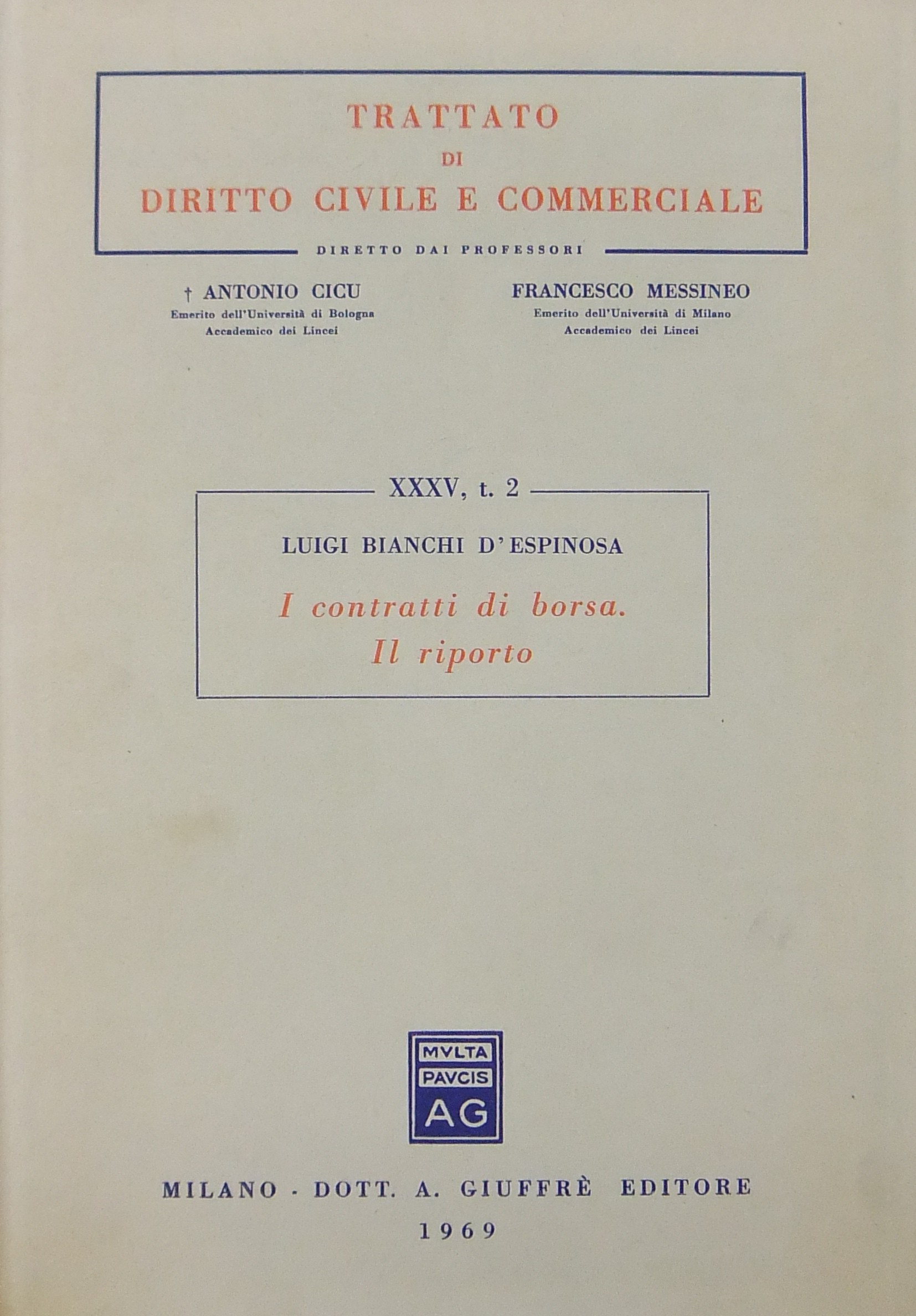 I contratti di Borsa. Il riporto