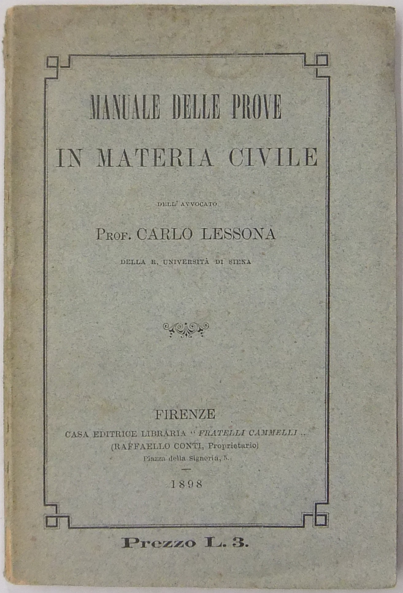 Manuale delle prove in materia civile