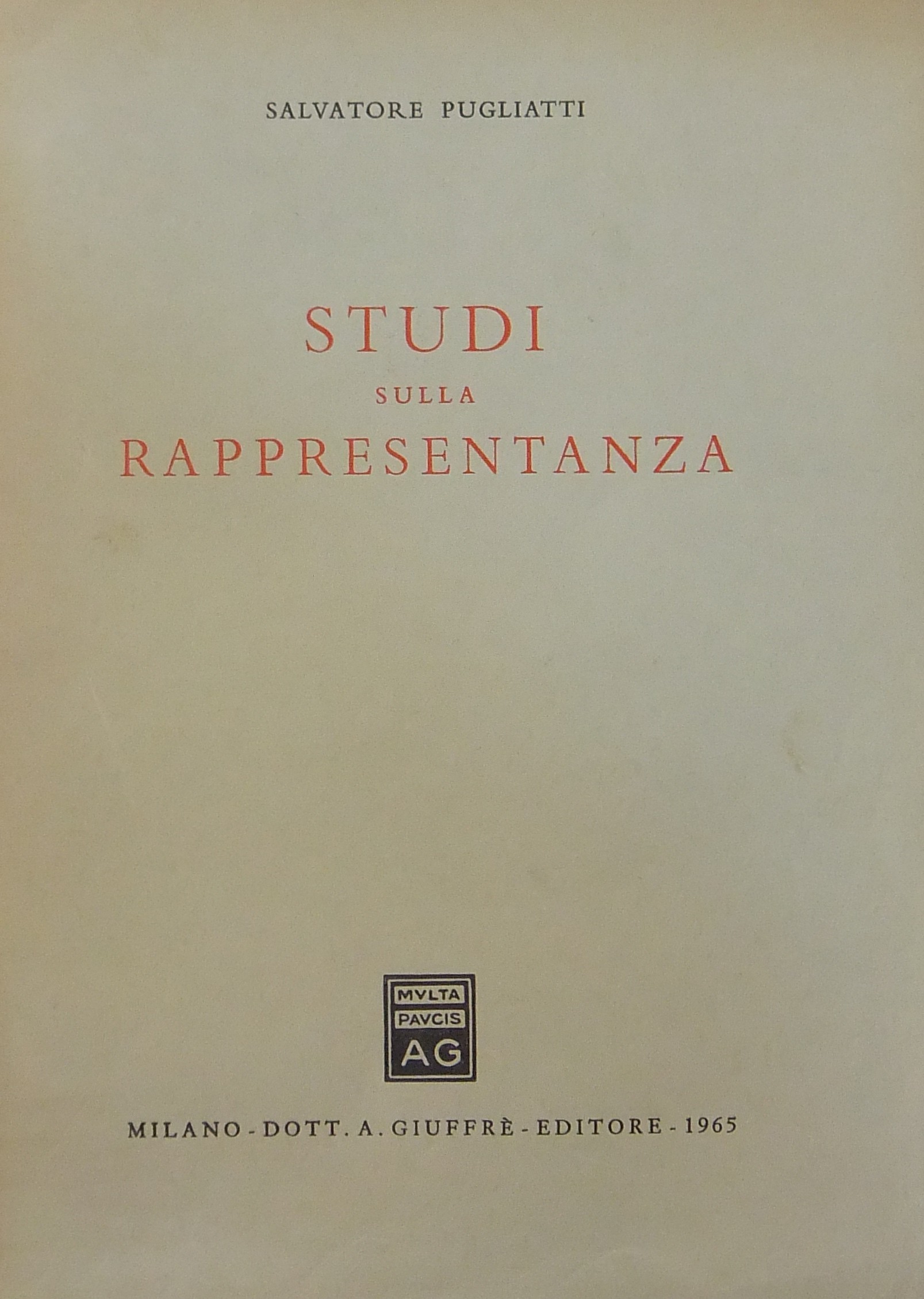 Studi sulla rappresentanza