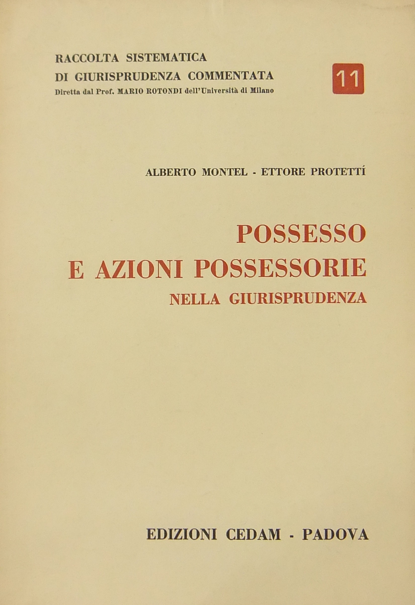 Possesso e azioni possessorie nella giurisprudenza