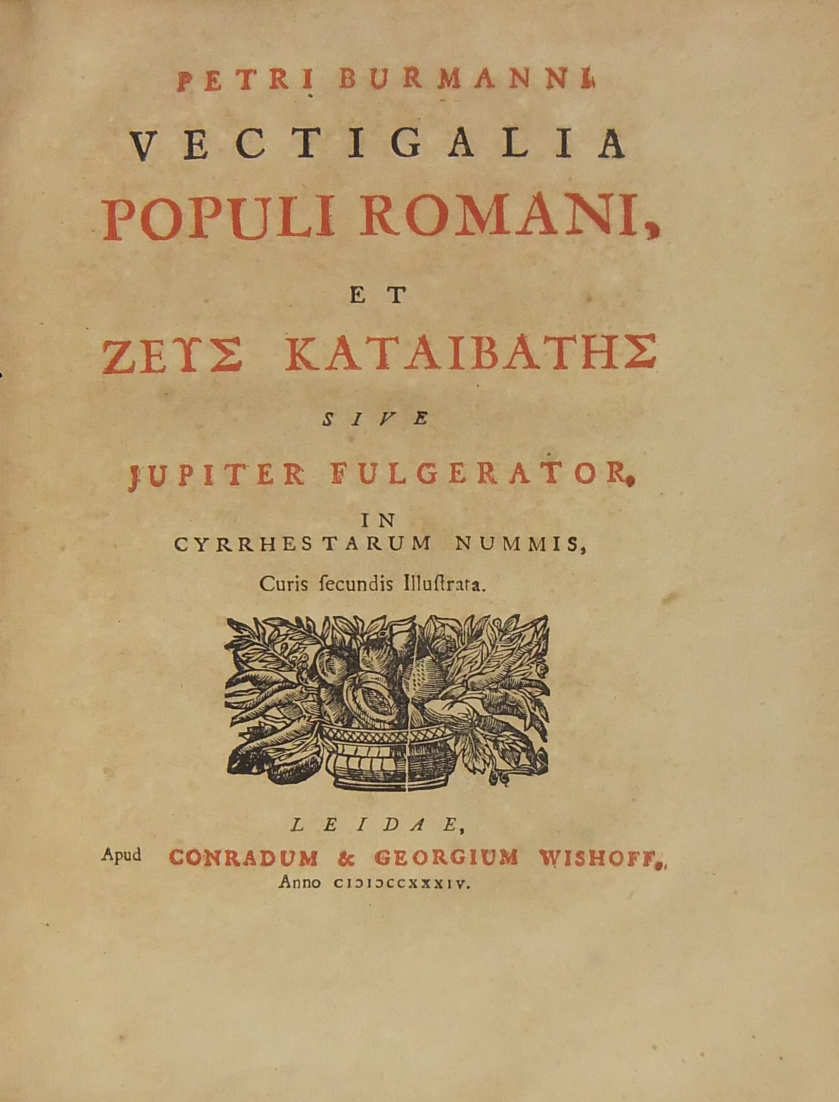 Petri Burmanni Vectigalia populi romani et Zeus Kataibates