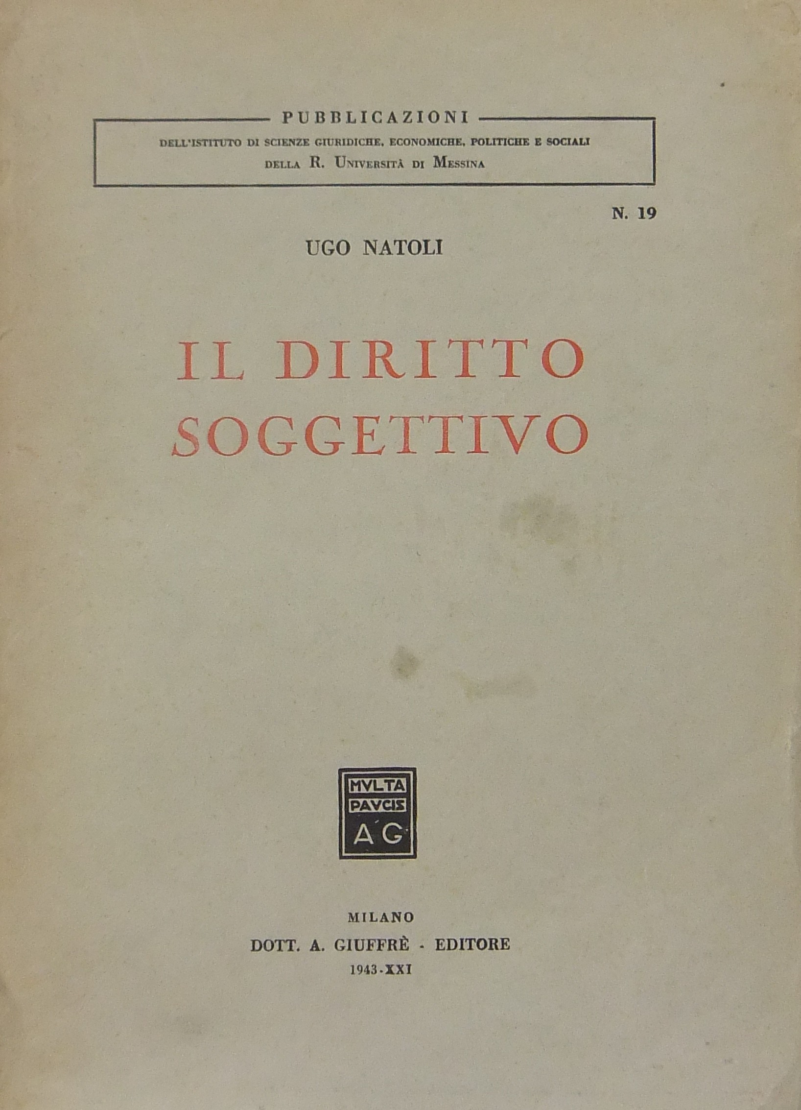 Il diritto soggettivo