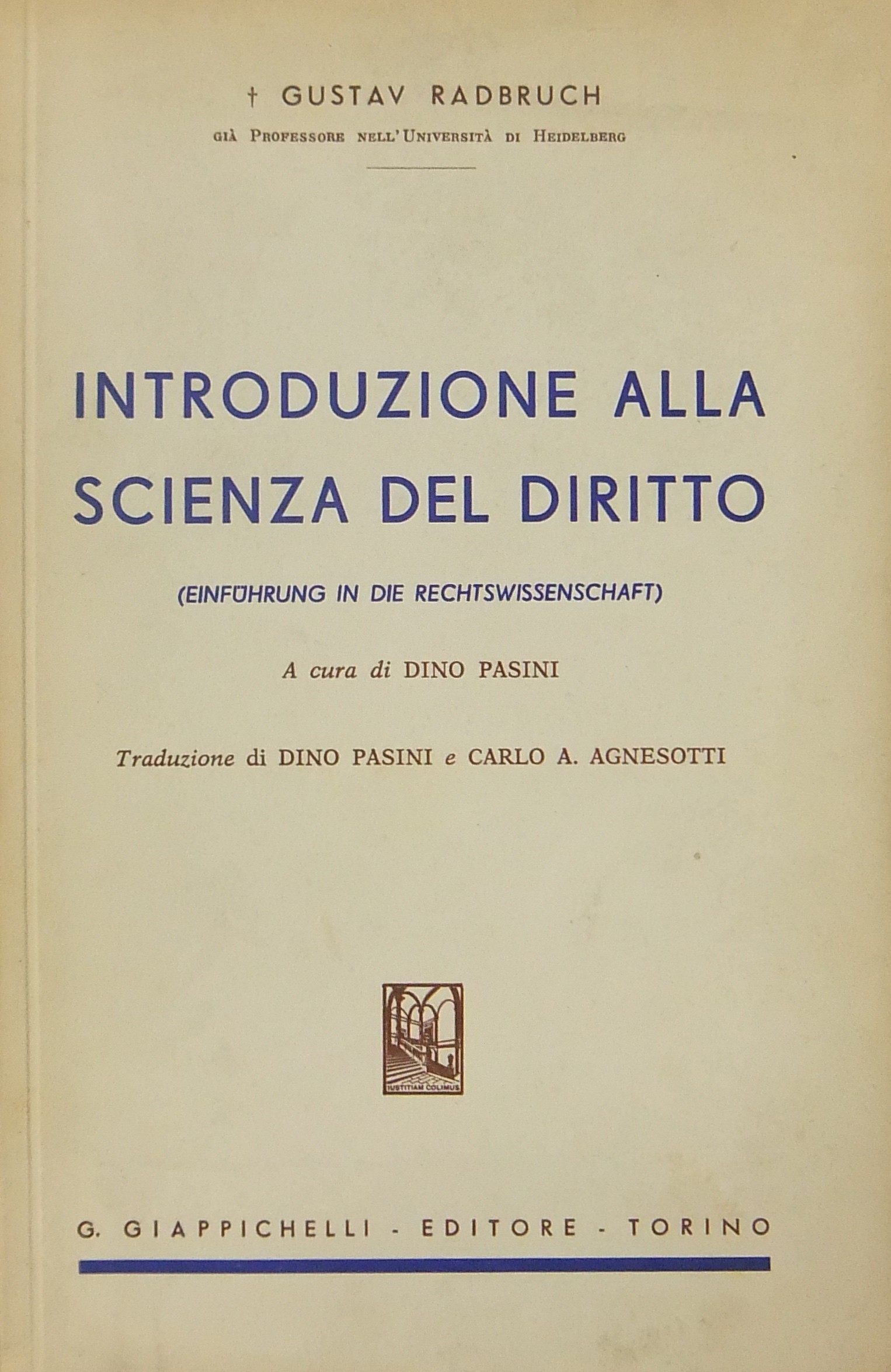Introduzione alla scienza del diritto.