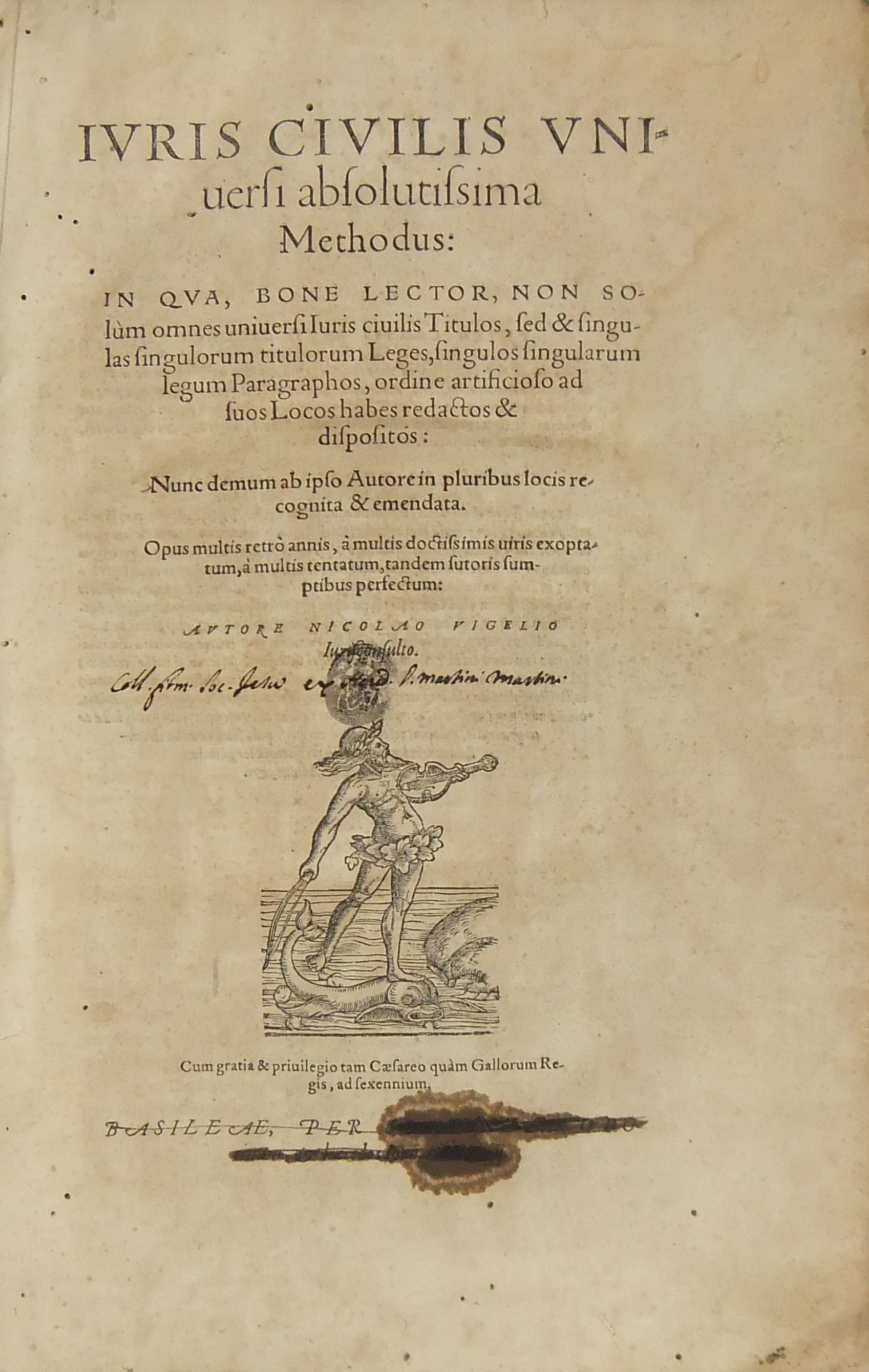 Iuris civilis universi absolutissima Methodus.