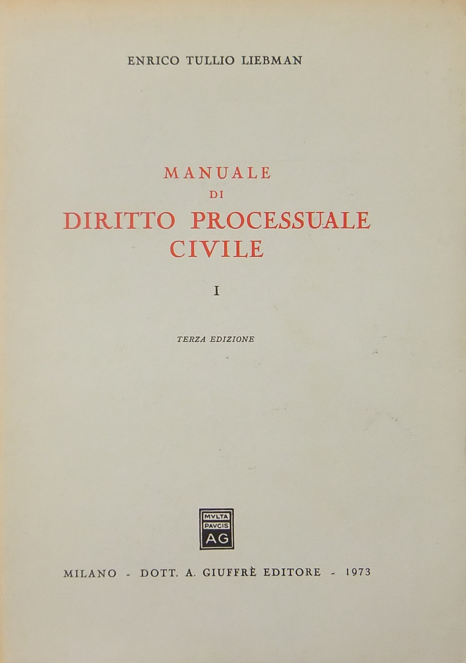 Manuale di diritto processuale civile