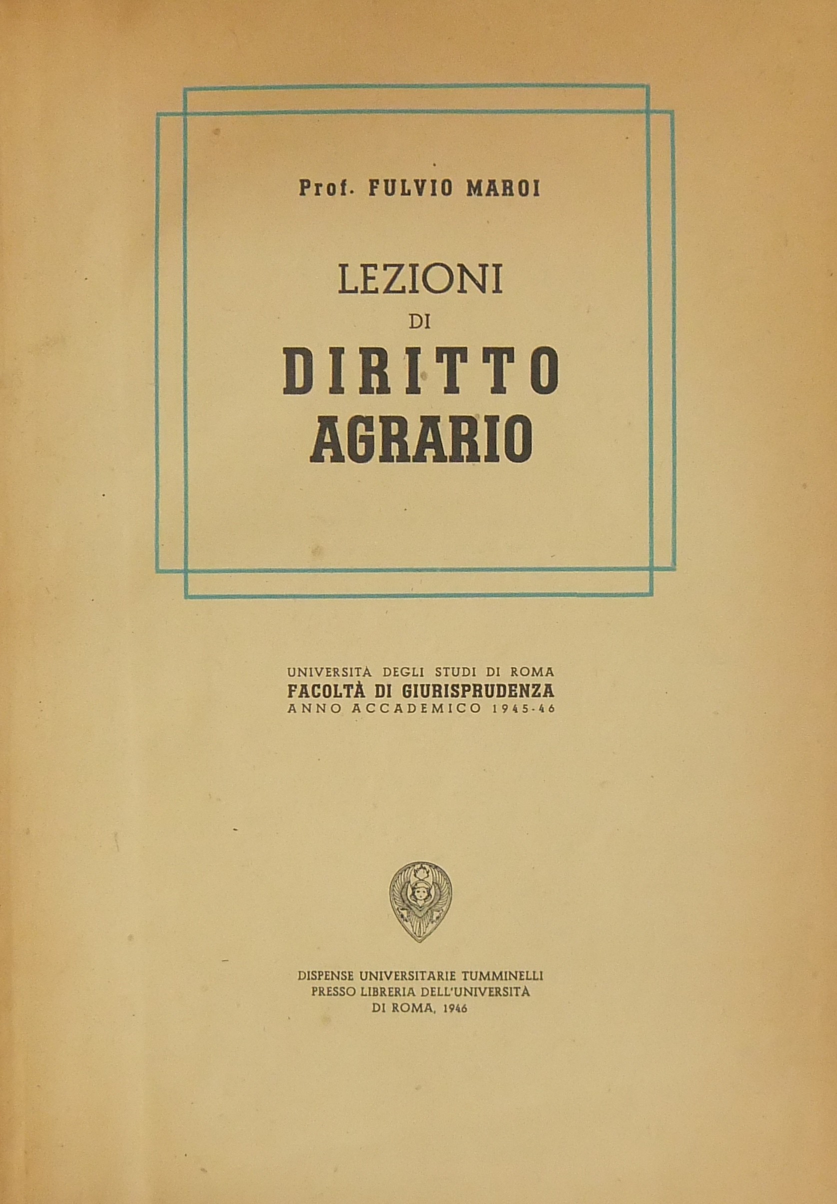 Lezioni di diritto agrario