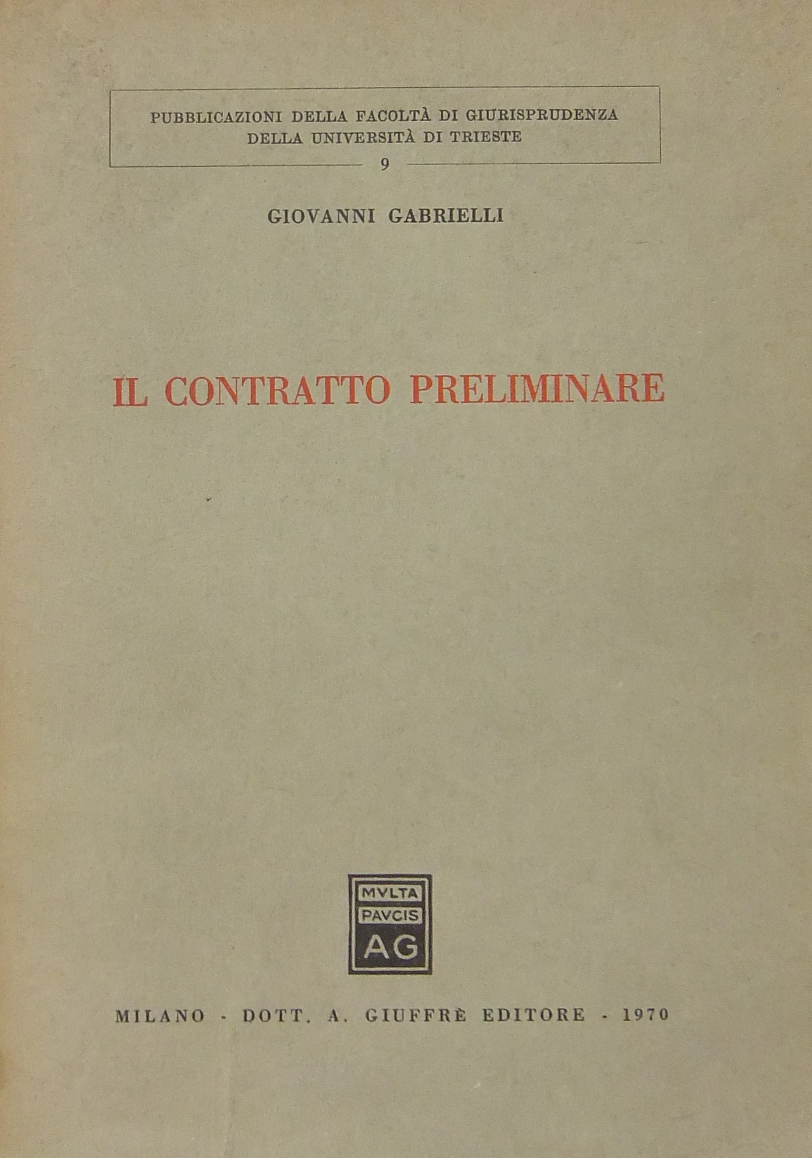 Il contratto preliminare