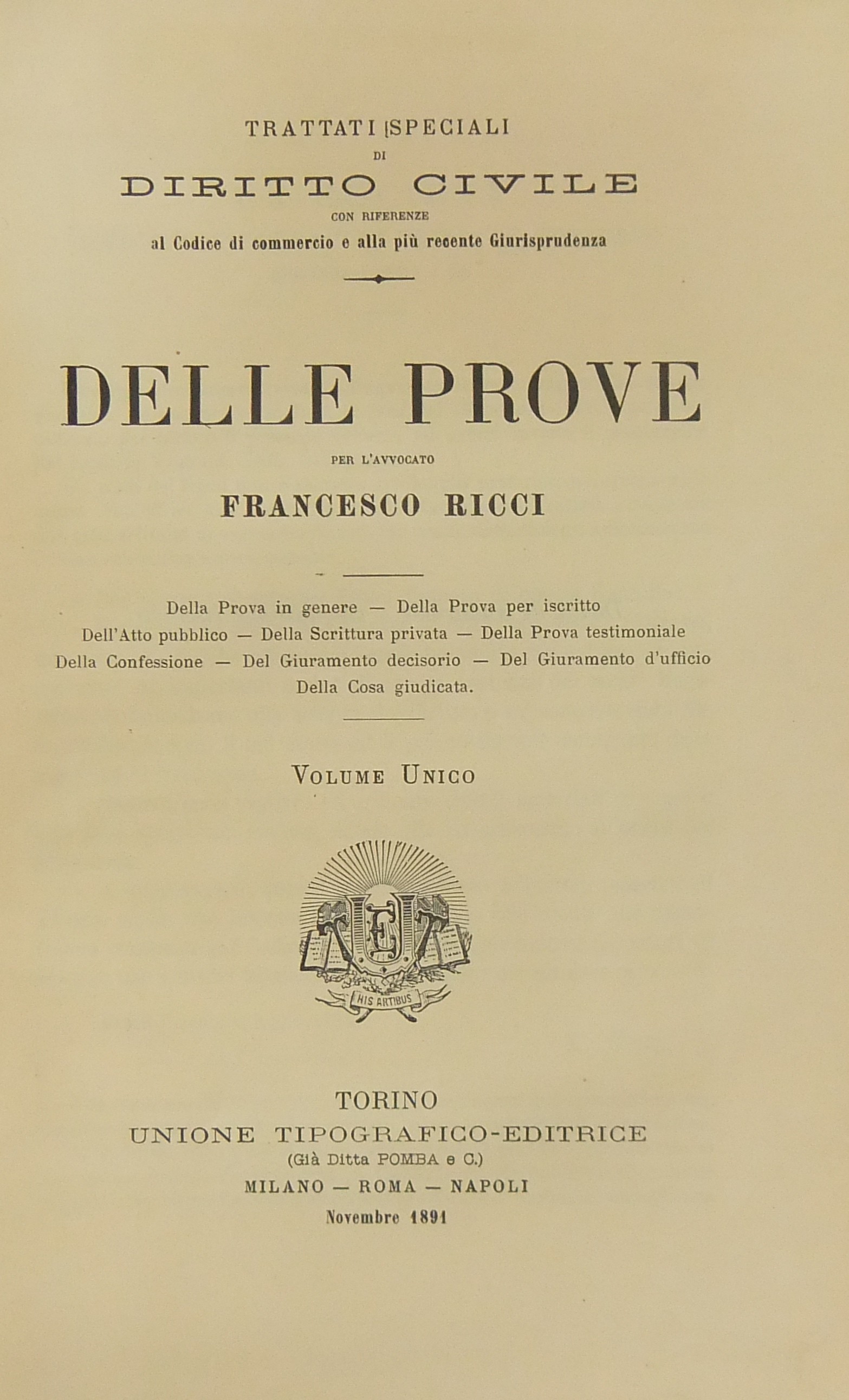 Delle prove - Della prova in genere.