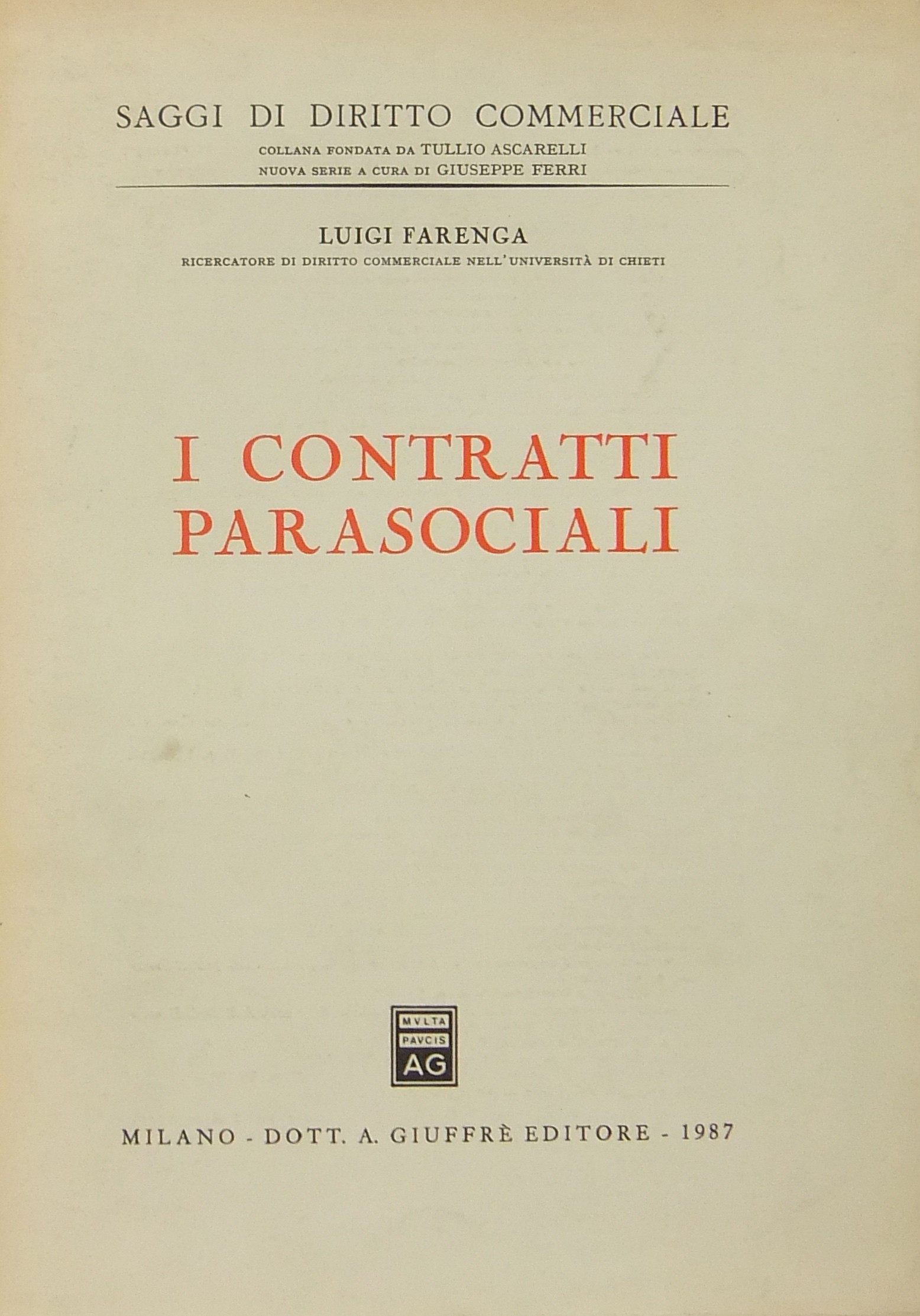I contratti parasociali