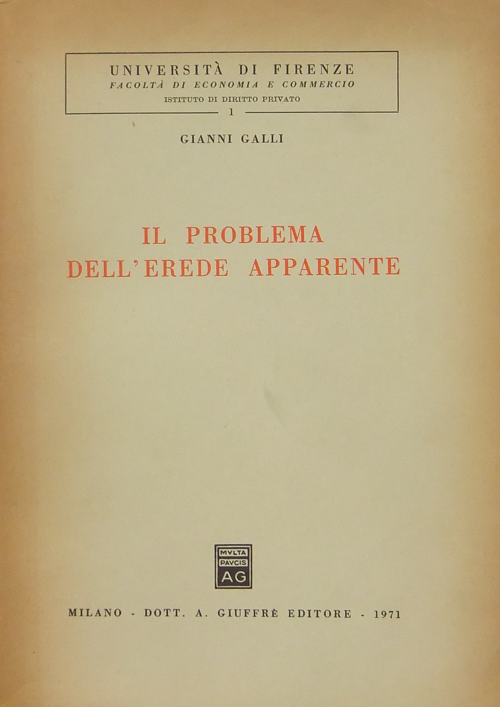 Il problema dell'erede apparente