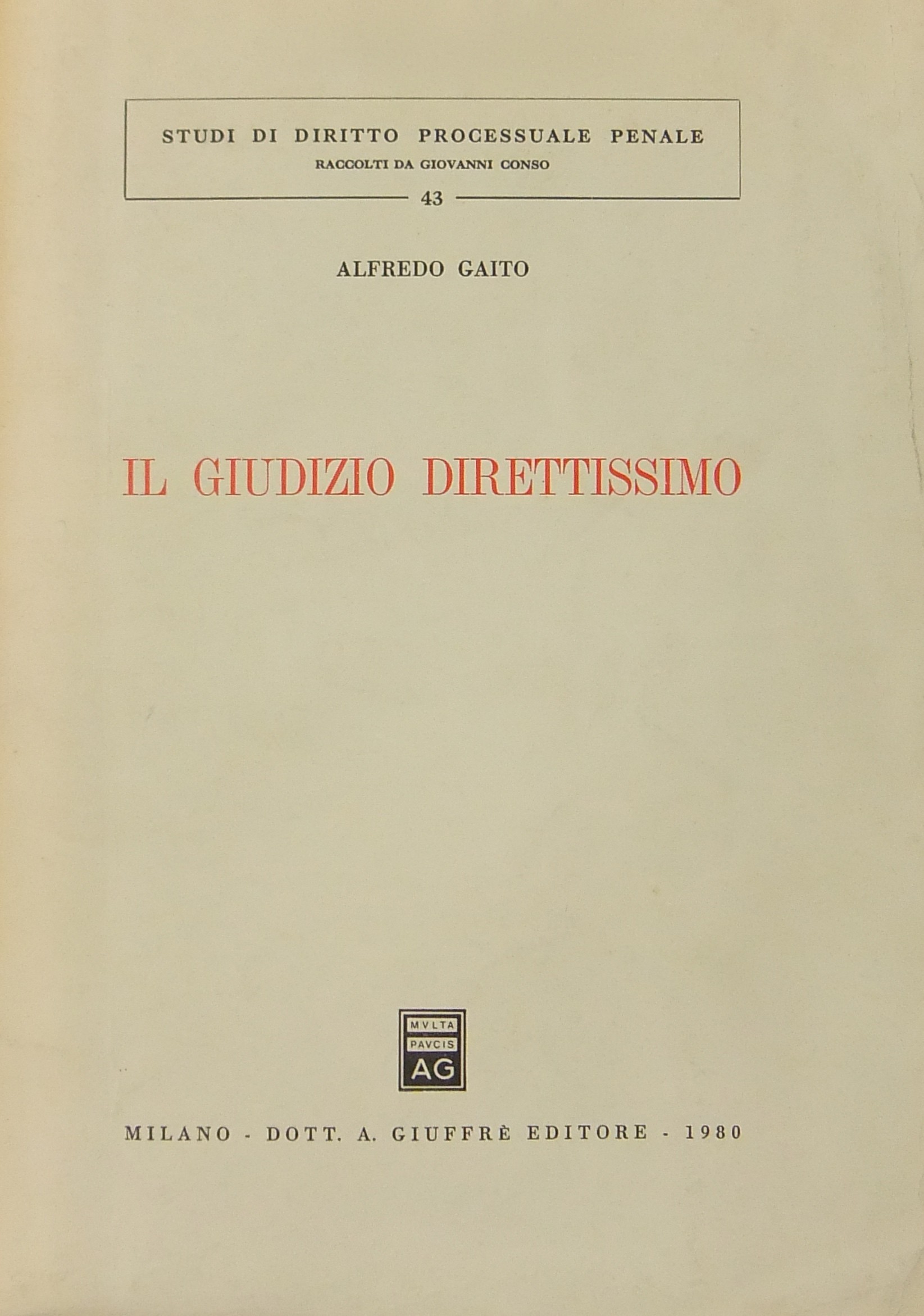 Il giudizio direttissimo