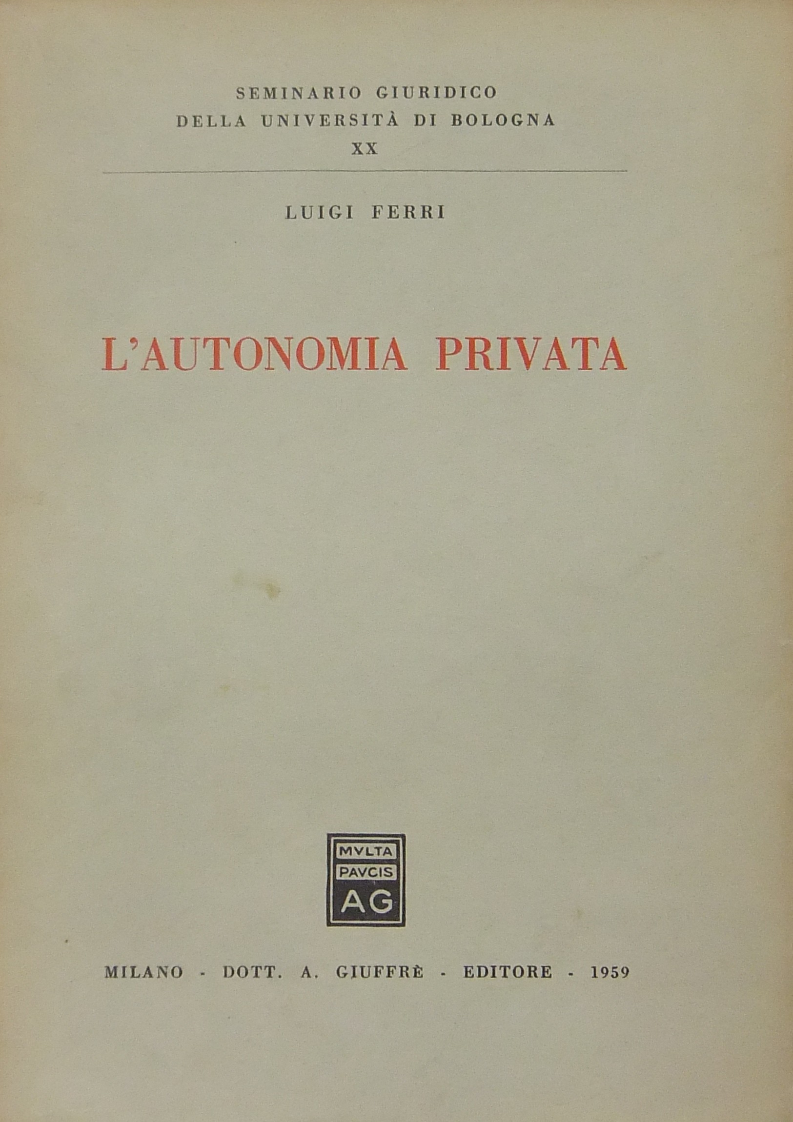 L'autonomia privata