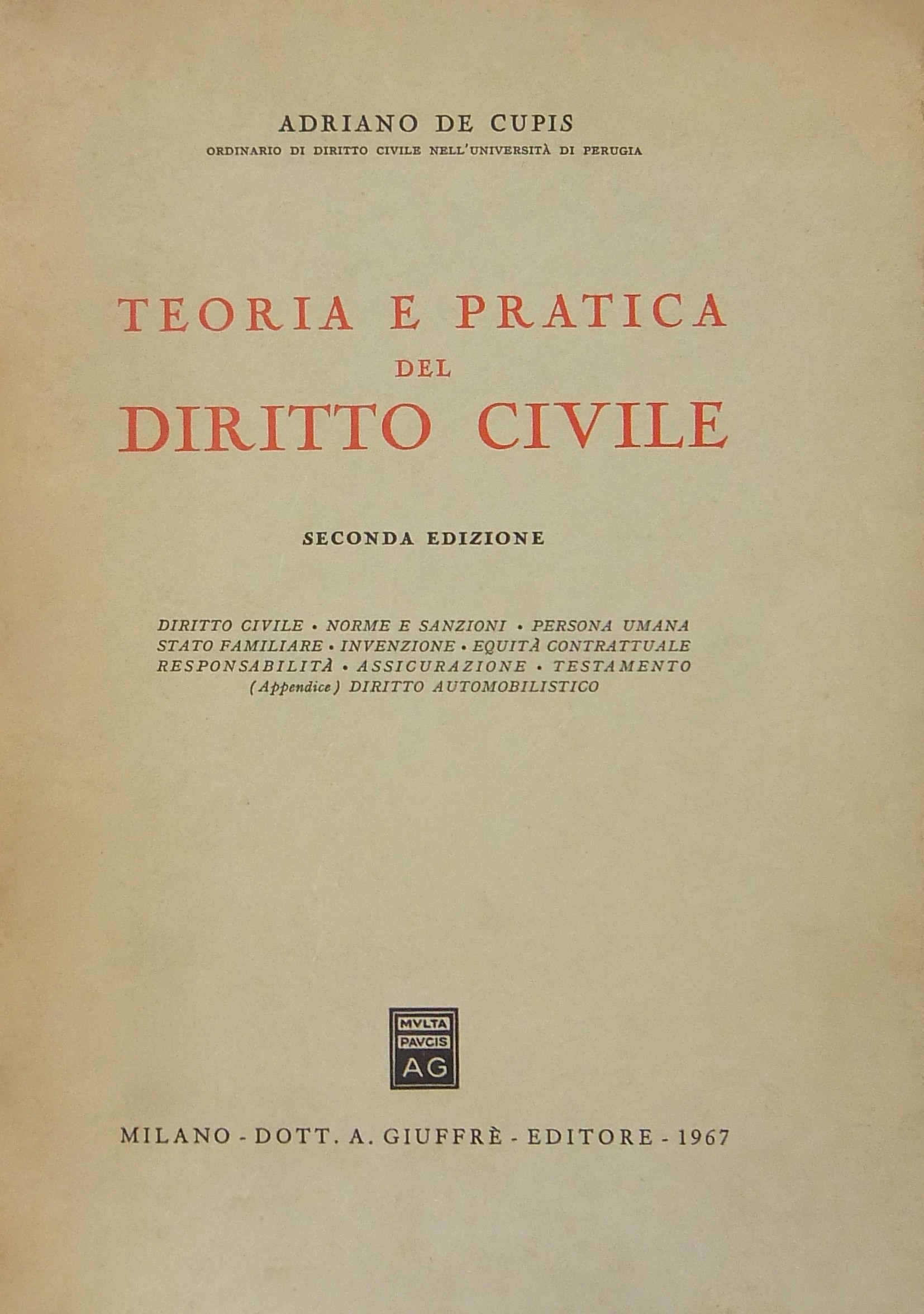 Teoria e pratica del diritto civile.