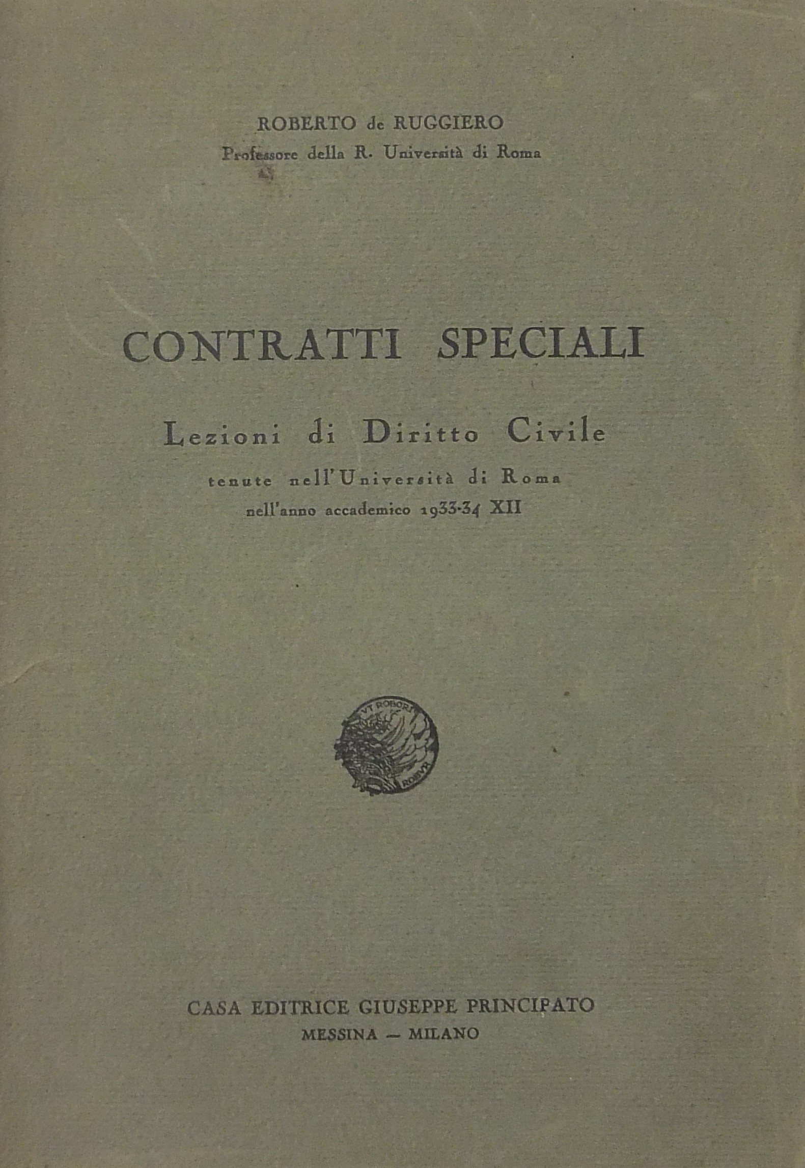 Contratti speciali. Lezioni di Diritto Civile 
