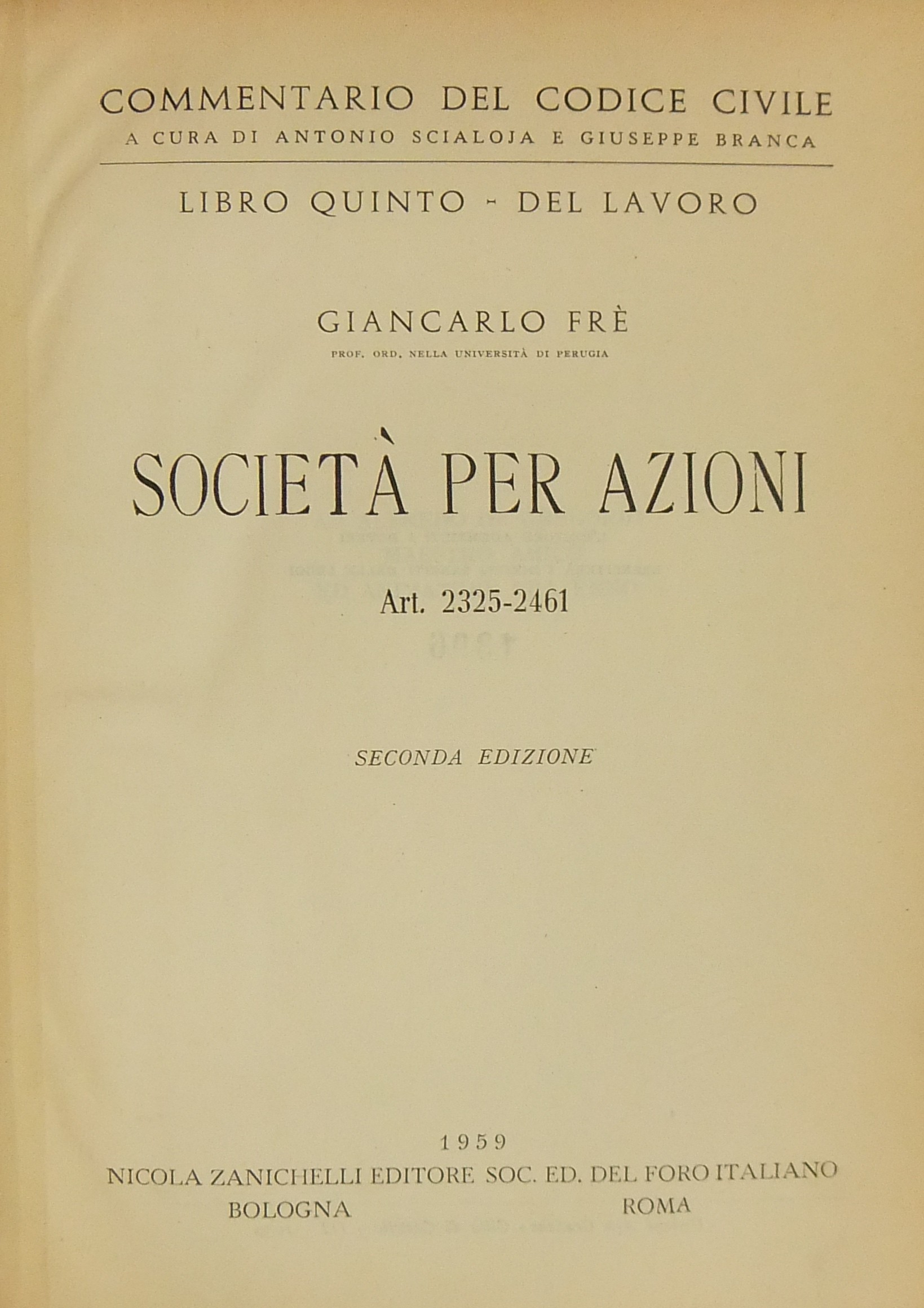 Società per azioni. Art. 2325-2461