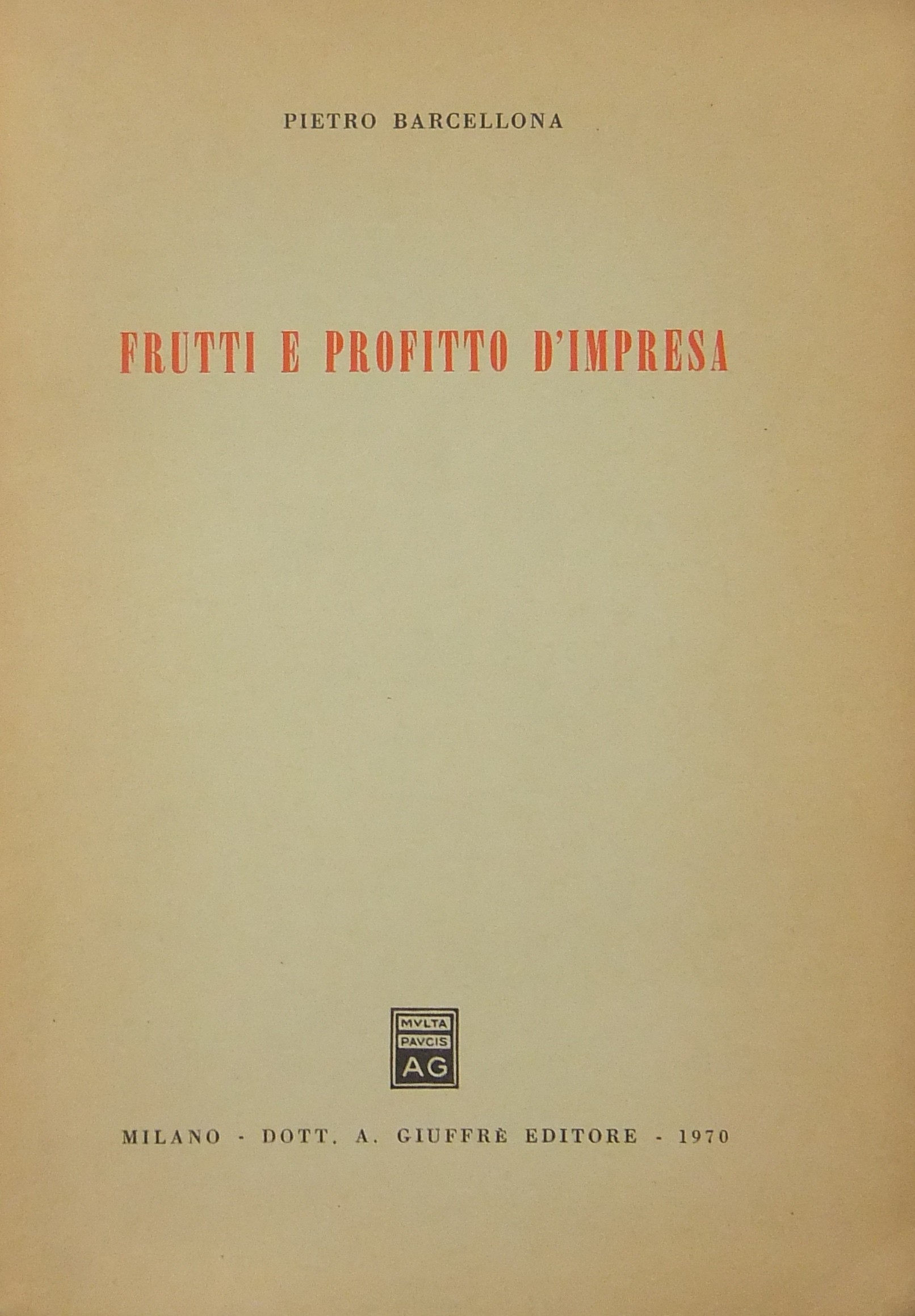 Frutti e profitto d'impresa