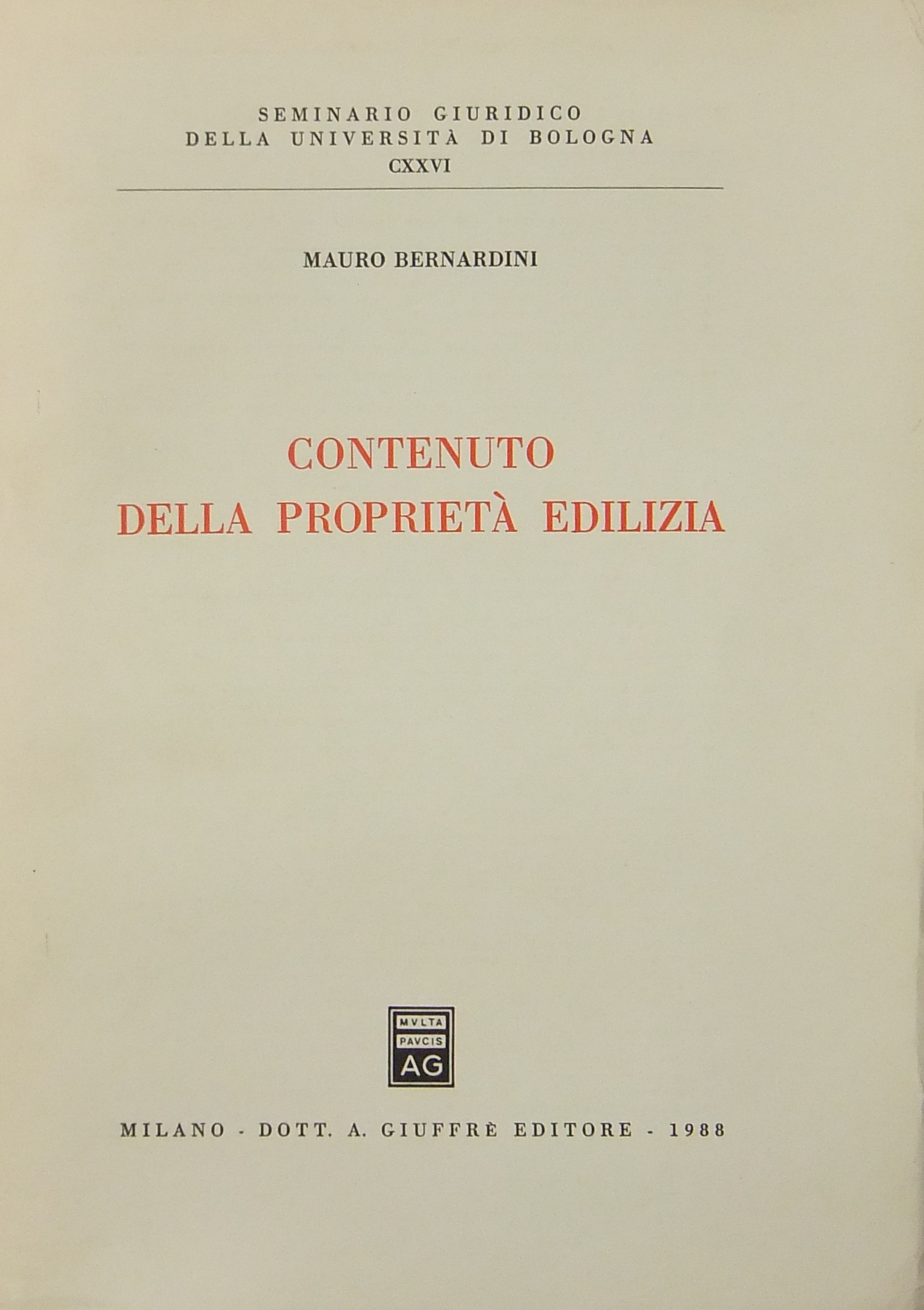 Contenuto della proprietà edilizia