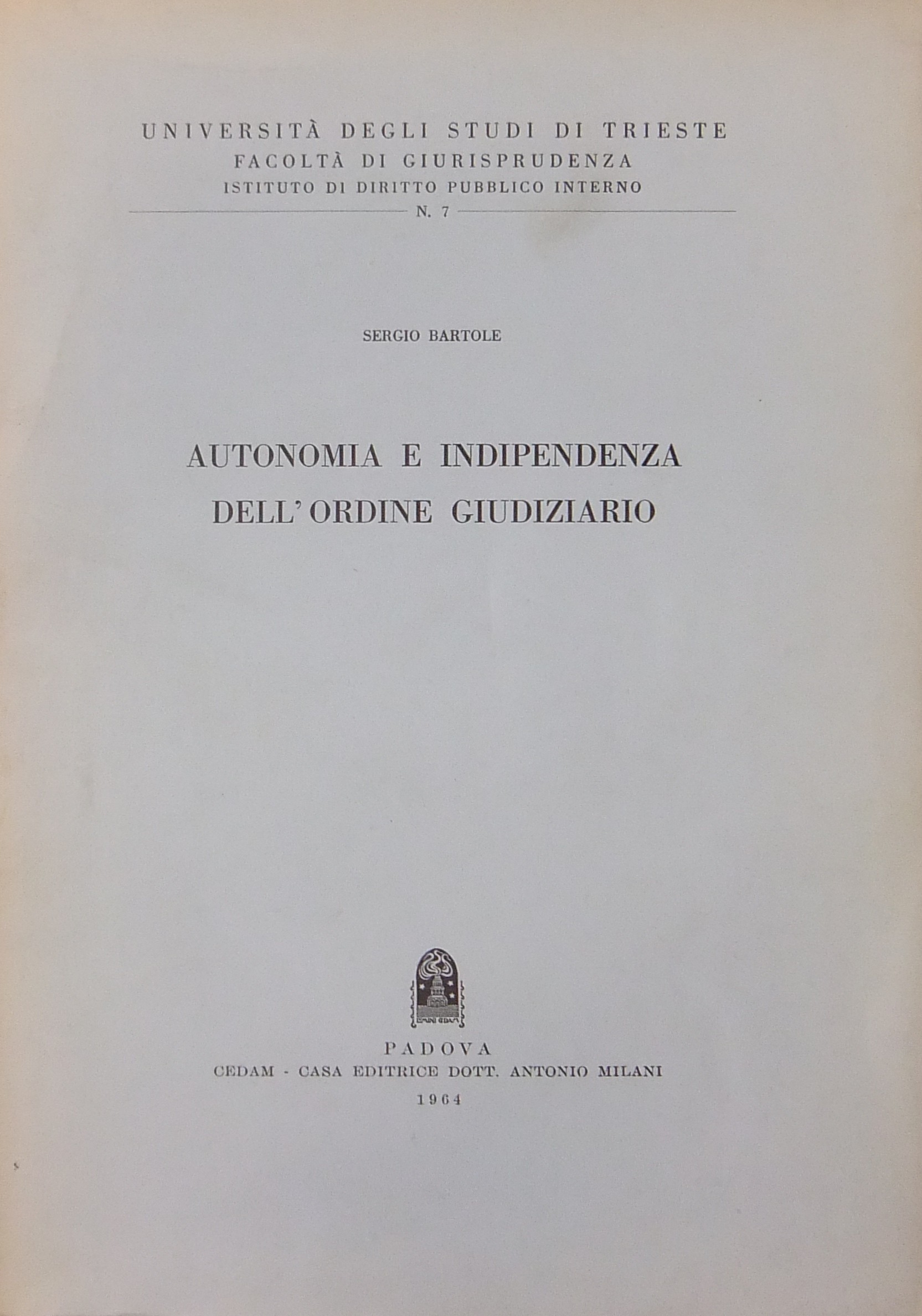 Autonomia e indipendenza dell'ordine giudiziario