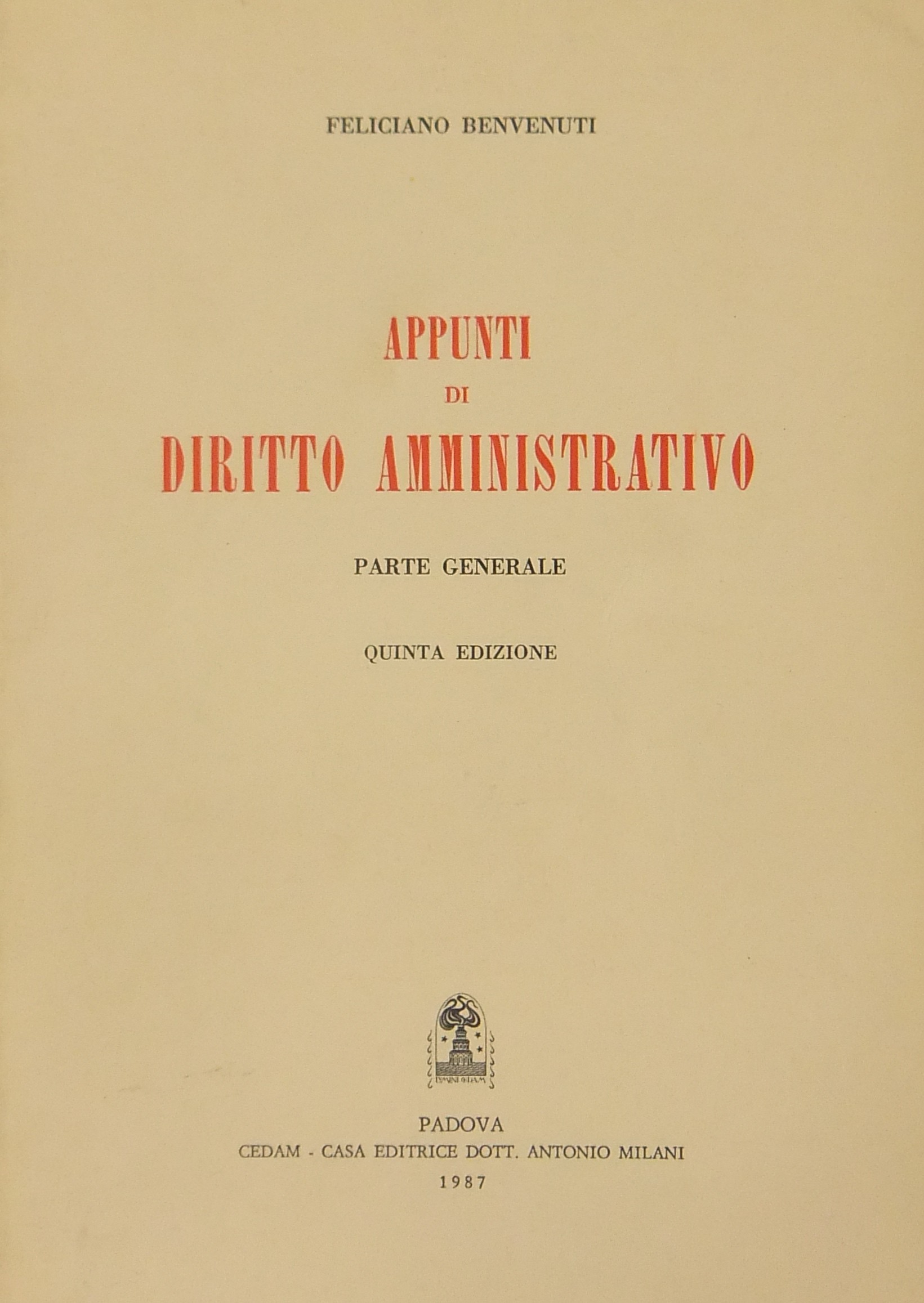 Appunti di diritto amministrativo. Parte generale