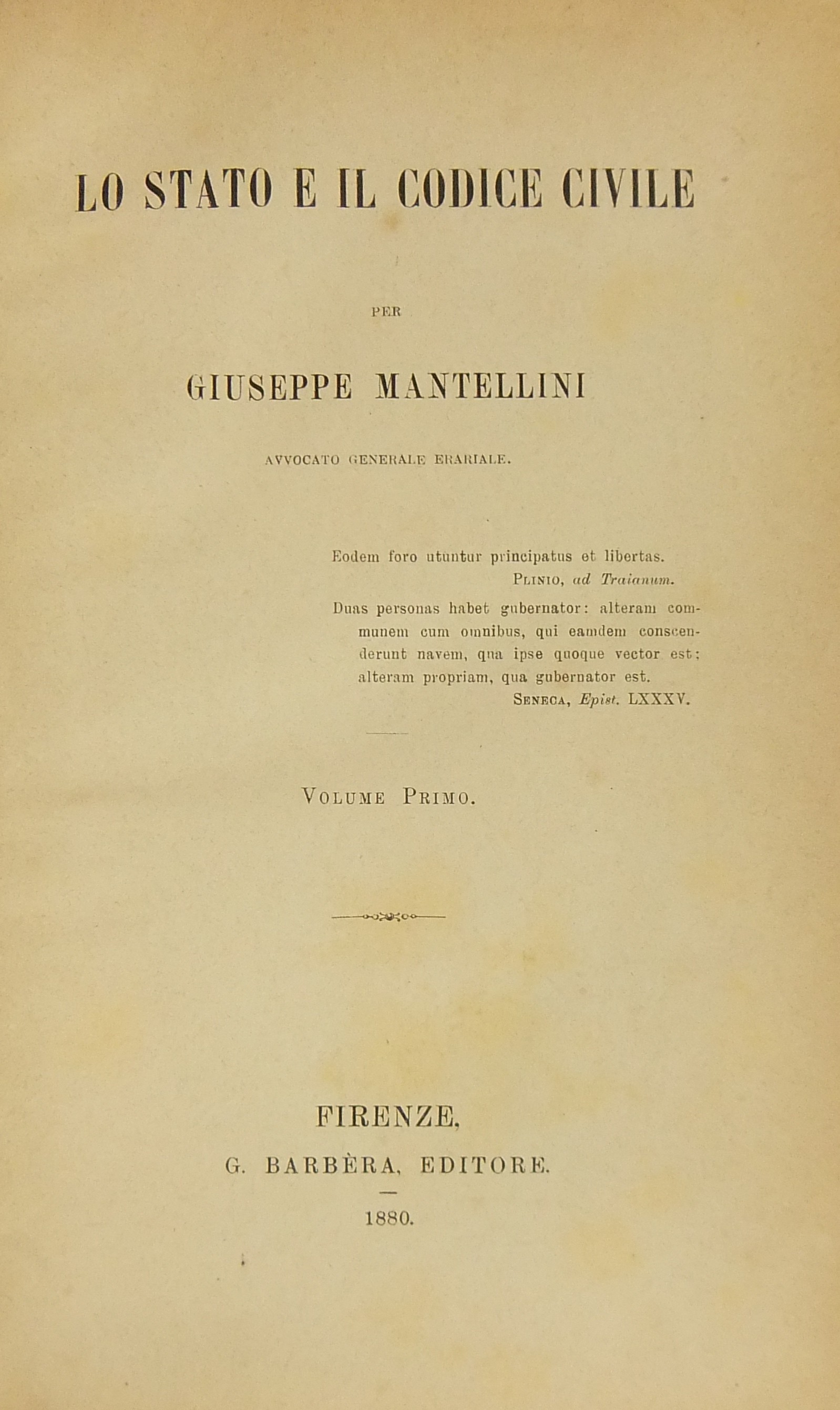 Lo Stato e il Codice Civile.