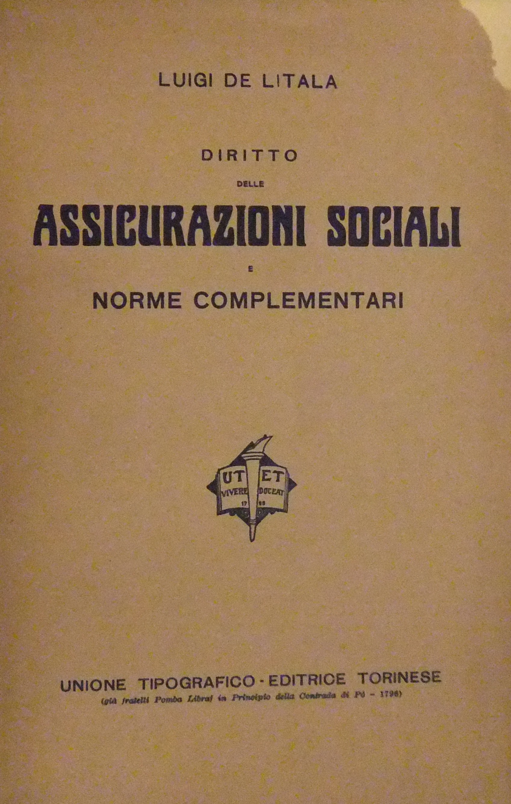 Diritto delle assicurazioni sociali e norme comple