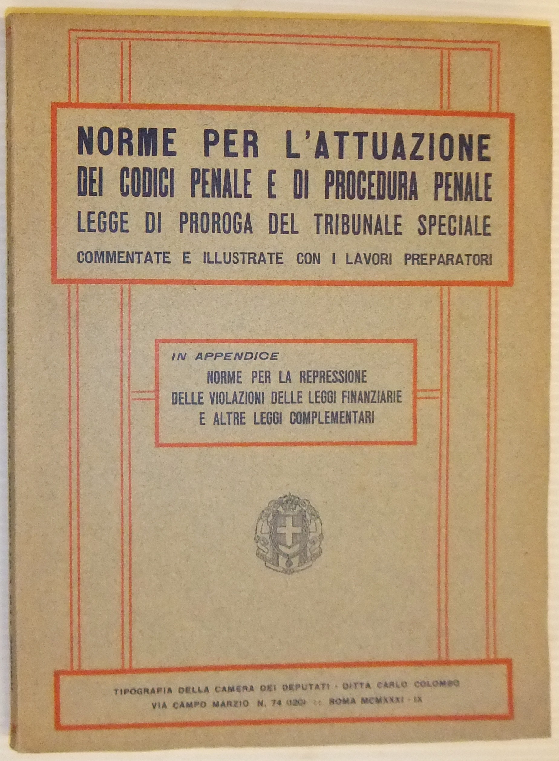 Norme per l'attuazione dei codici penale e di procedura penale