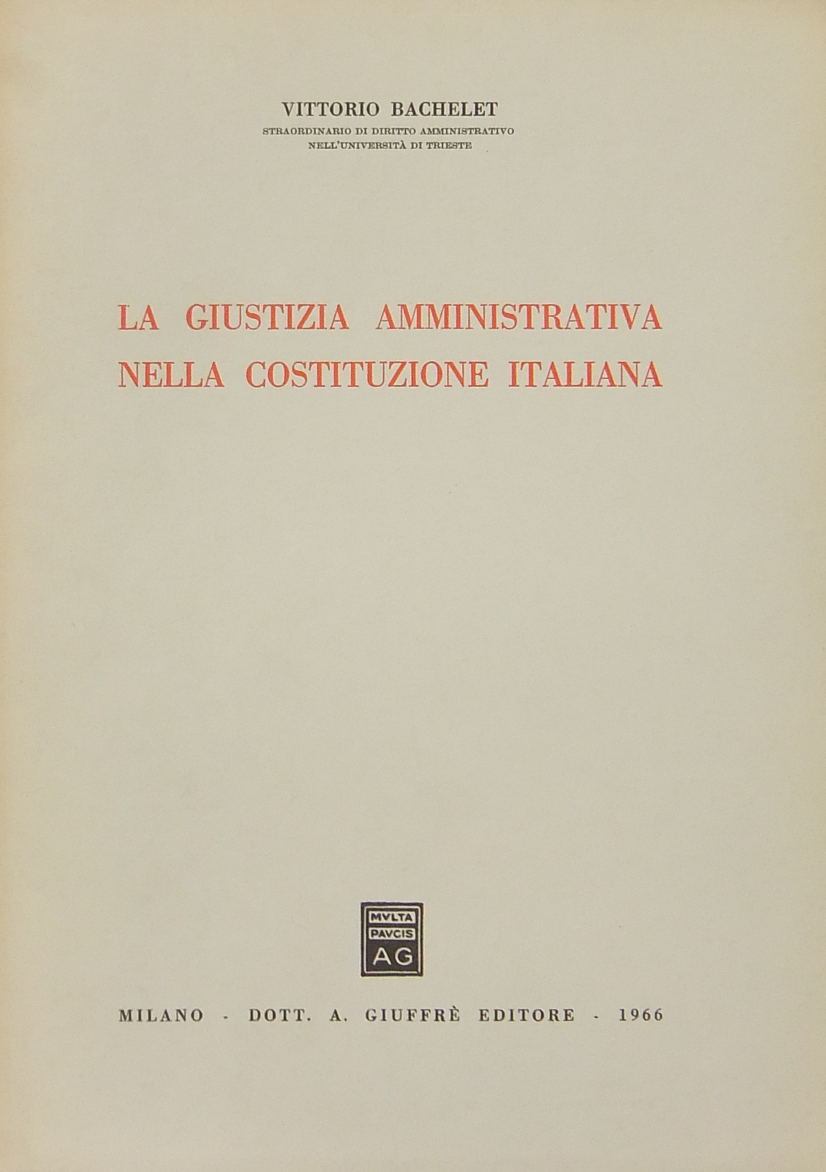 La giustizia amministrativa nella Costituzione italiana