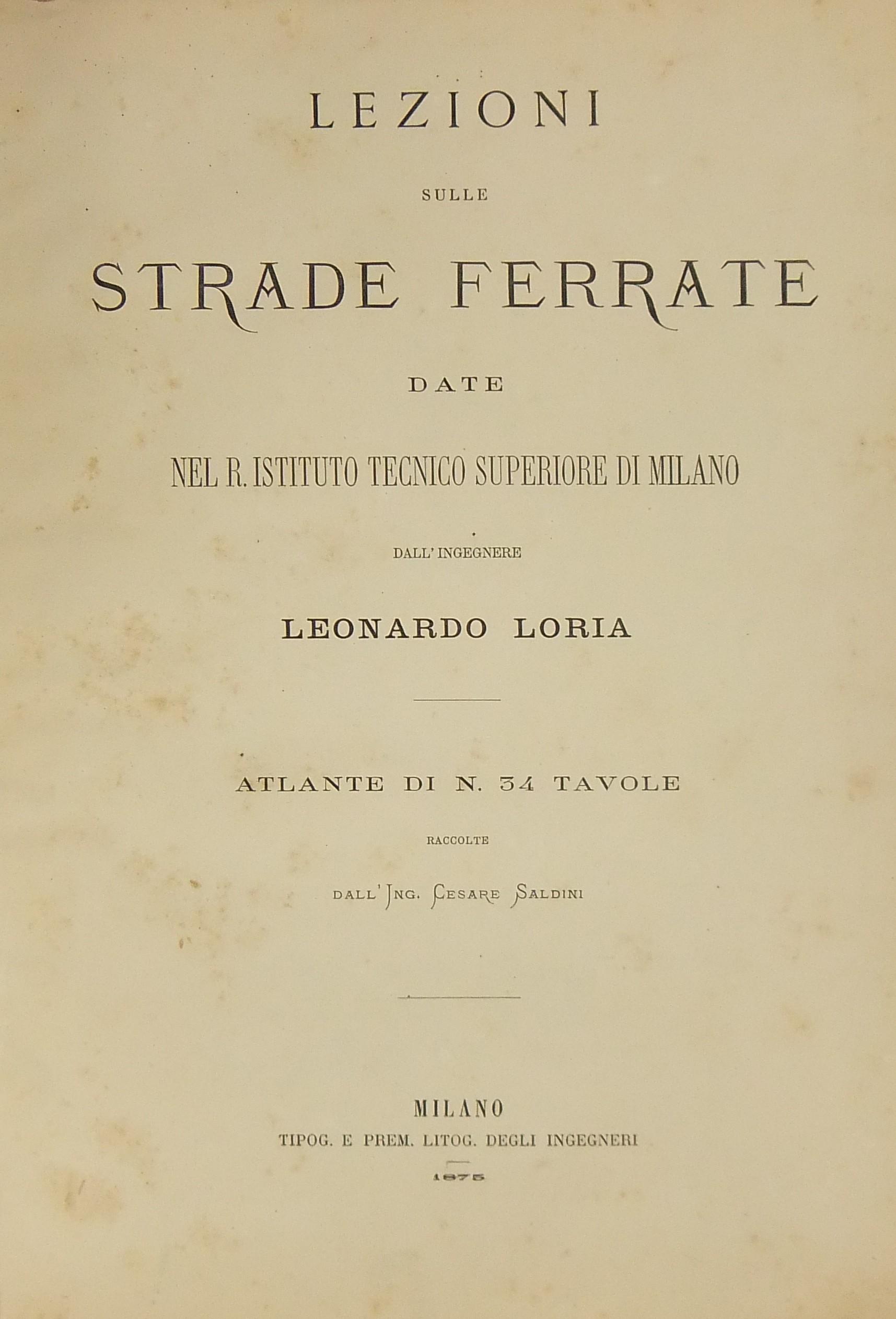 Lezioni sulle strade ferrate