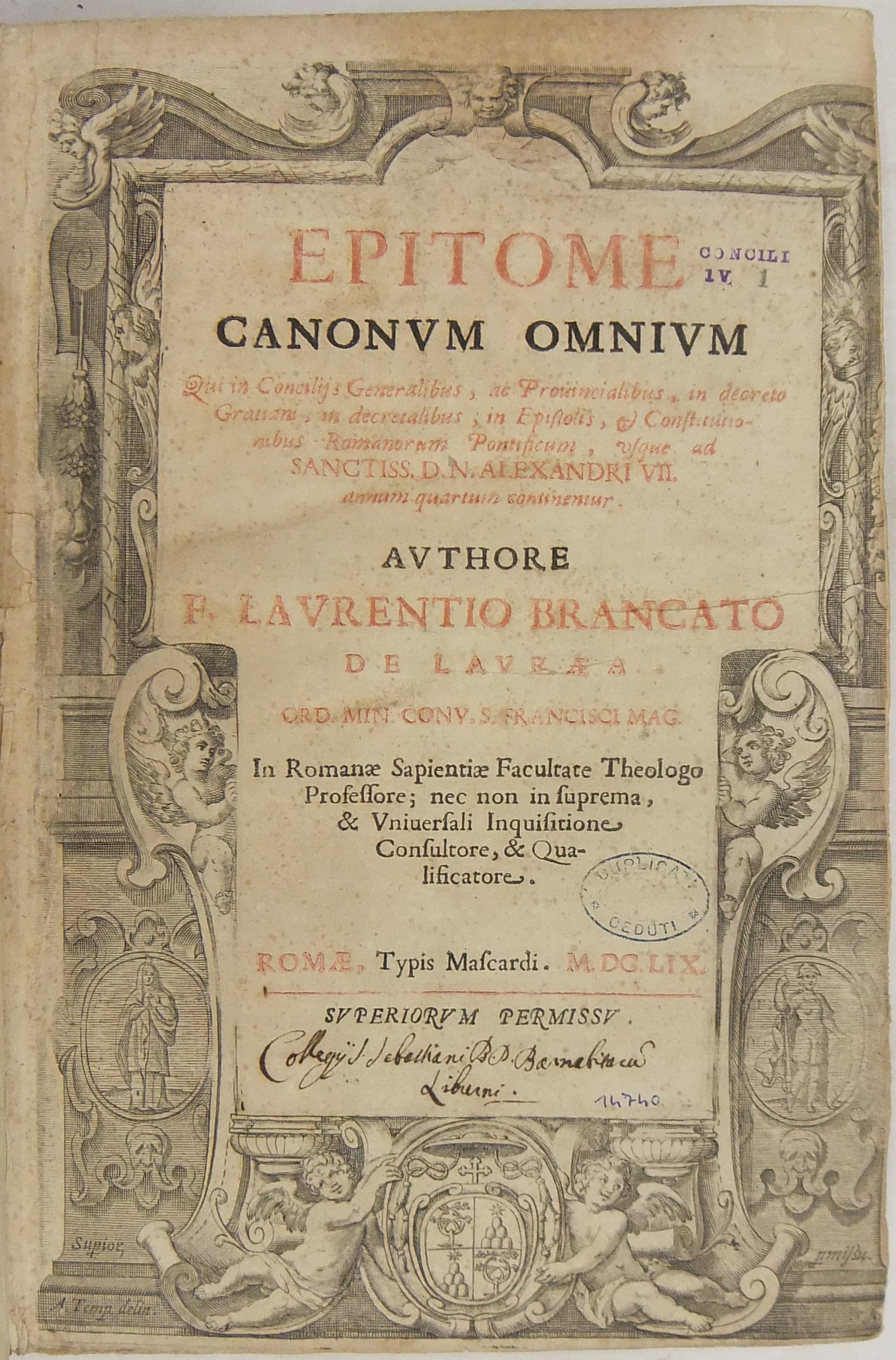 Epitome canonum omnium qui in concilijs generalibus ac prouincialibus, in decreto Gratiani