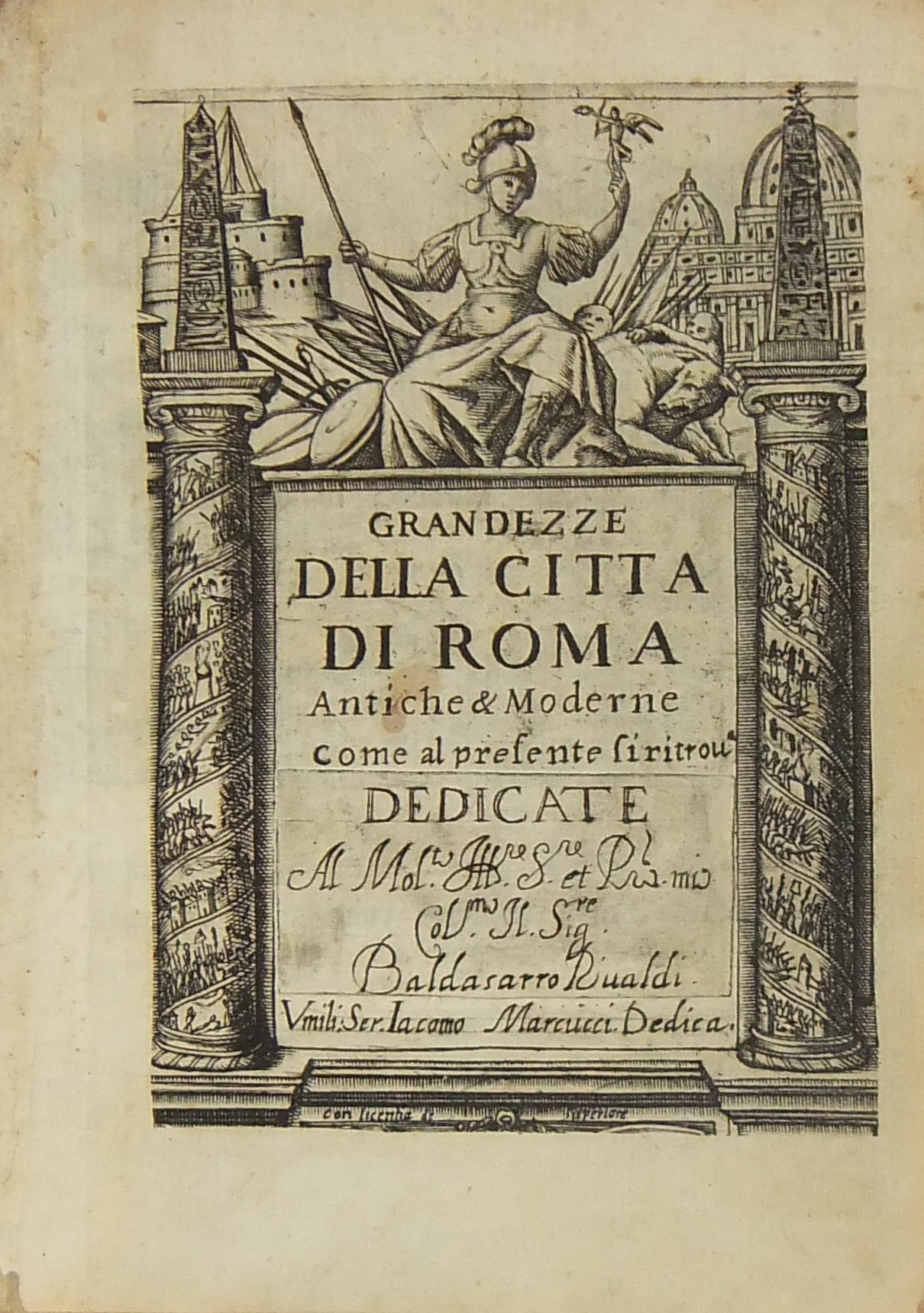 Grandezze della citta di Roma antiche & moderne