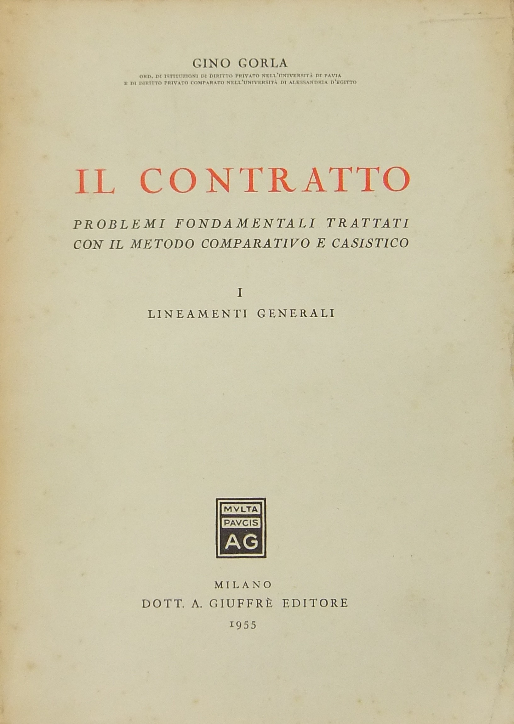 Il contratto. 