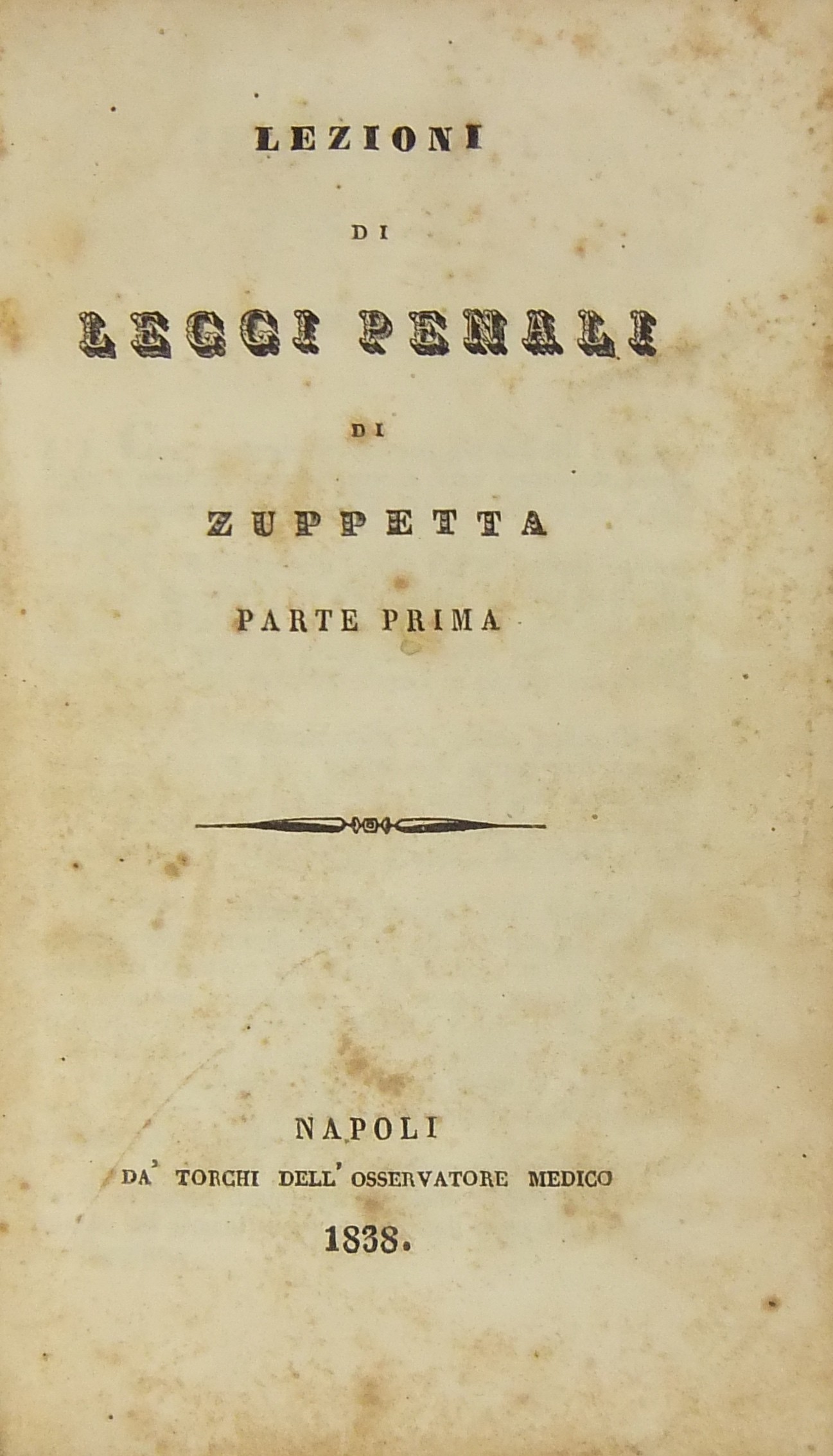 Lezioni di leggi penali