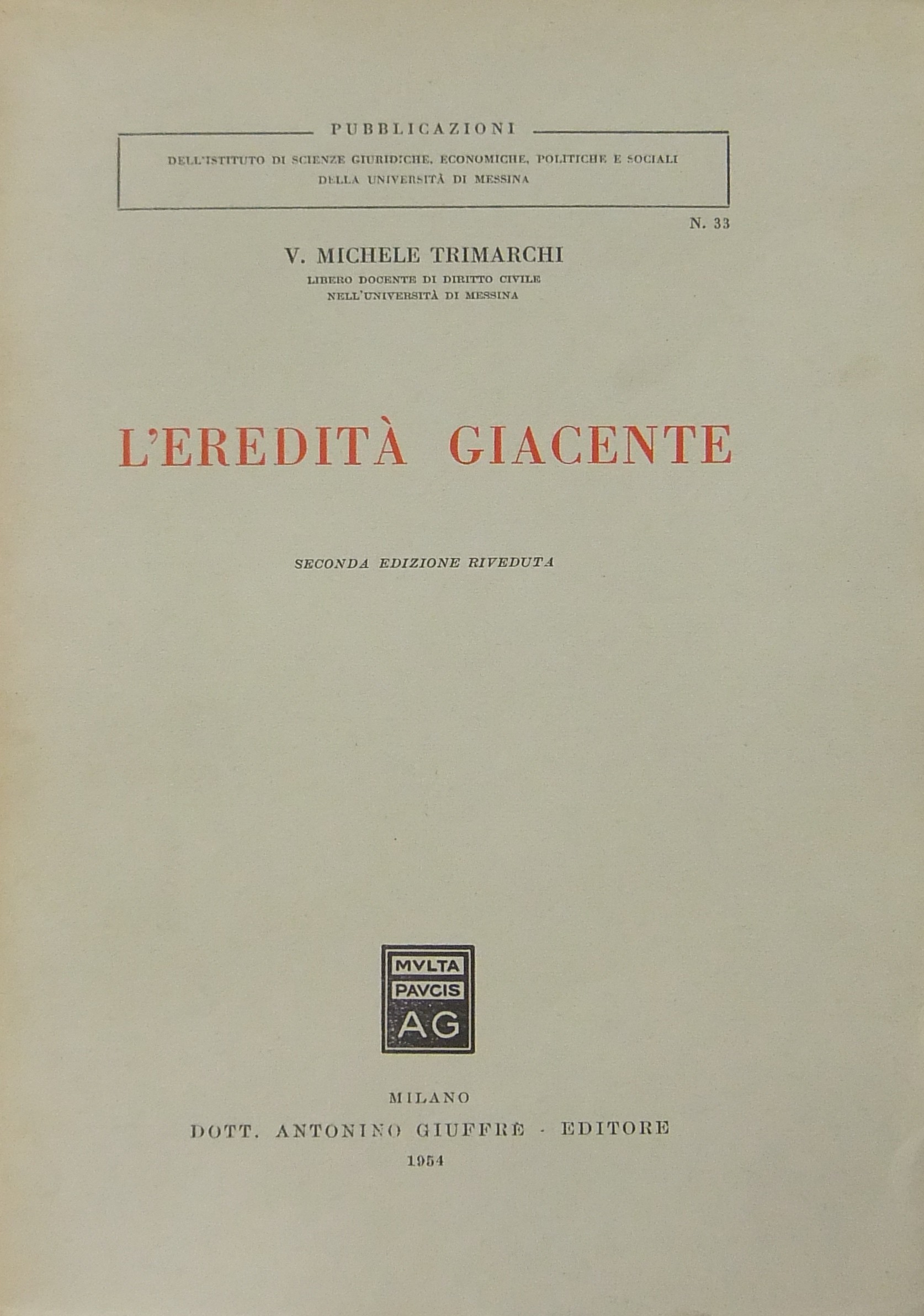 L'eredità giacente