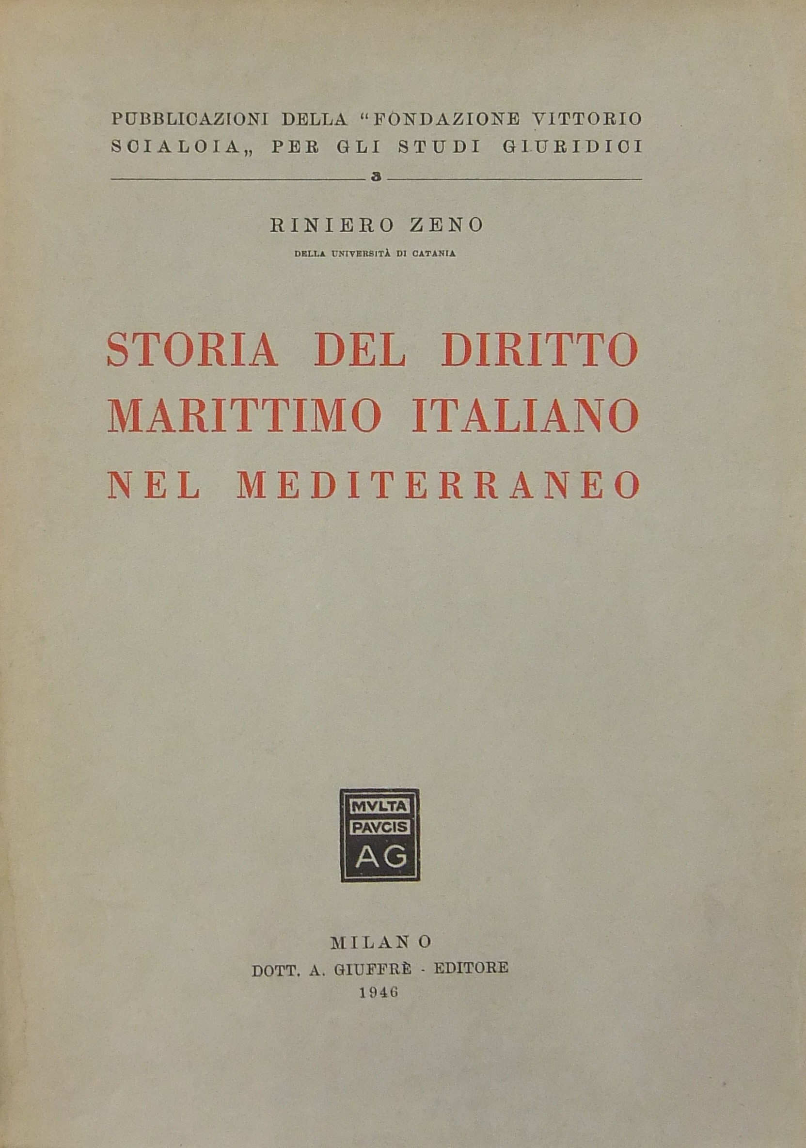 Storia del diritto marittimo italiano nel Mediterraneo