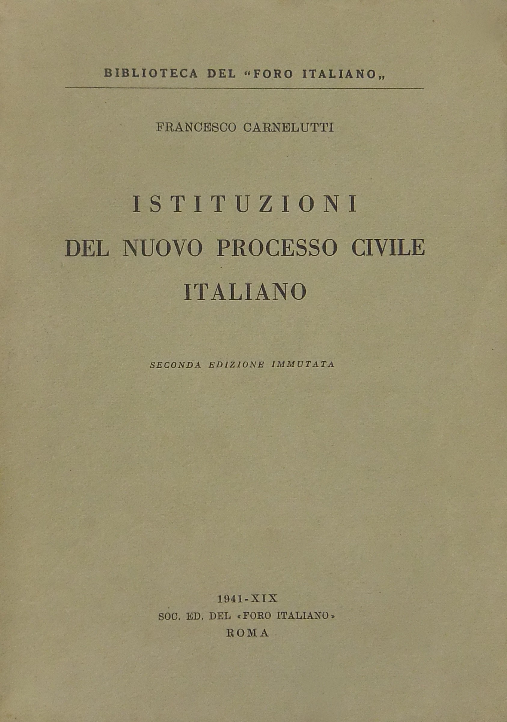 Istituzioni del nuovo processo civile italiano