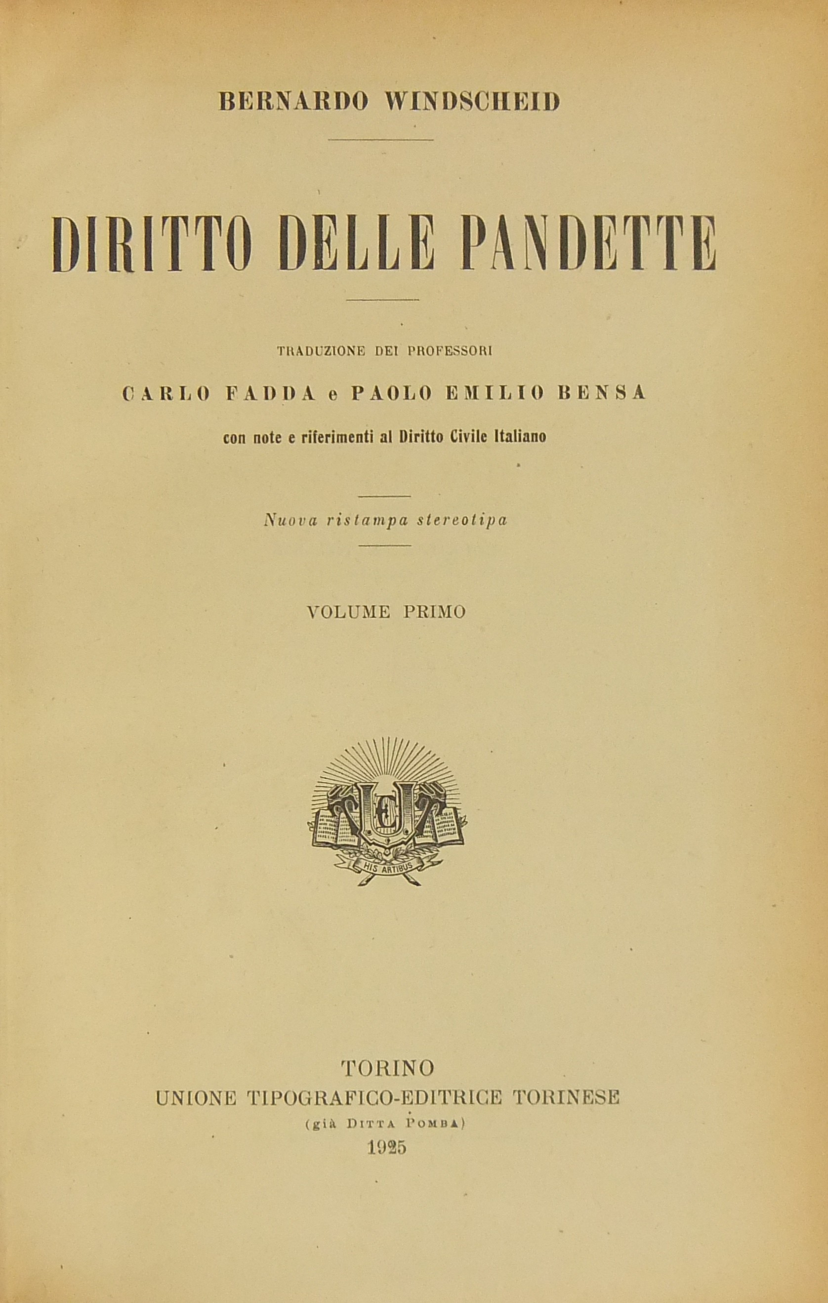 Diritto delle Pandette.