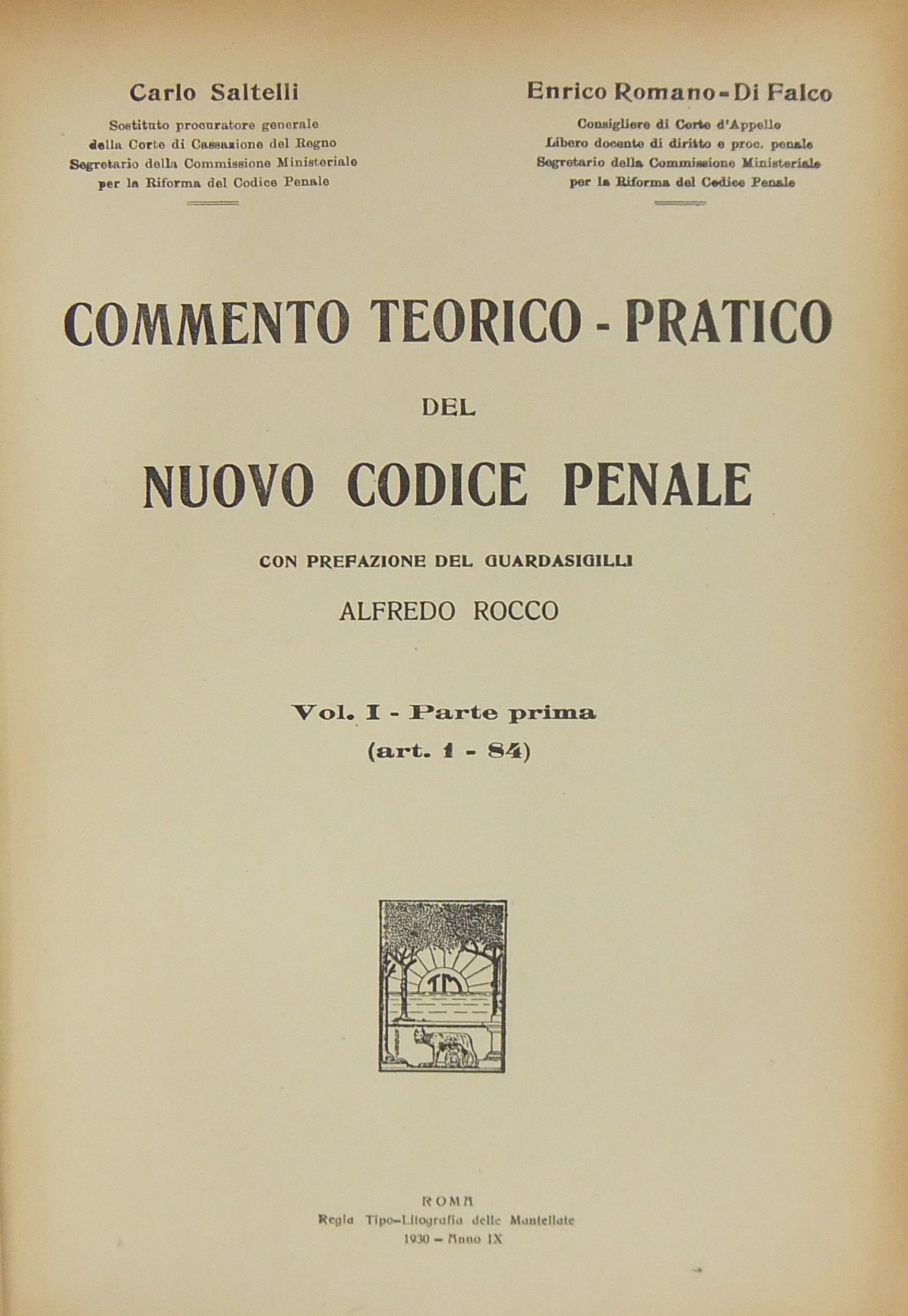 Commento teorico-pratico del nuovo Codice penale.