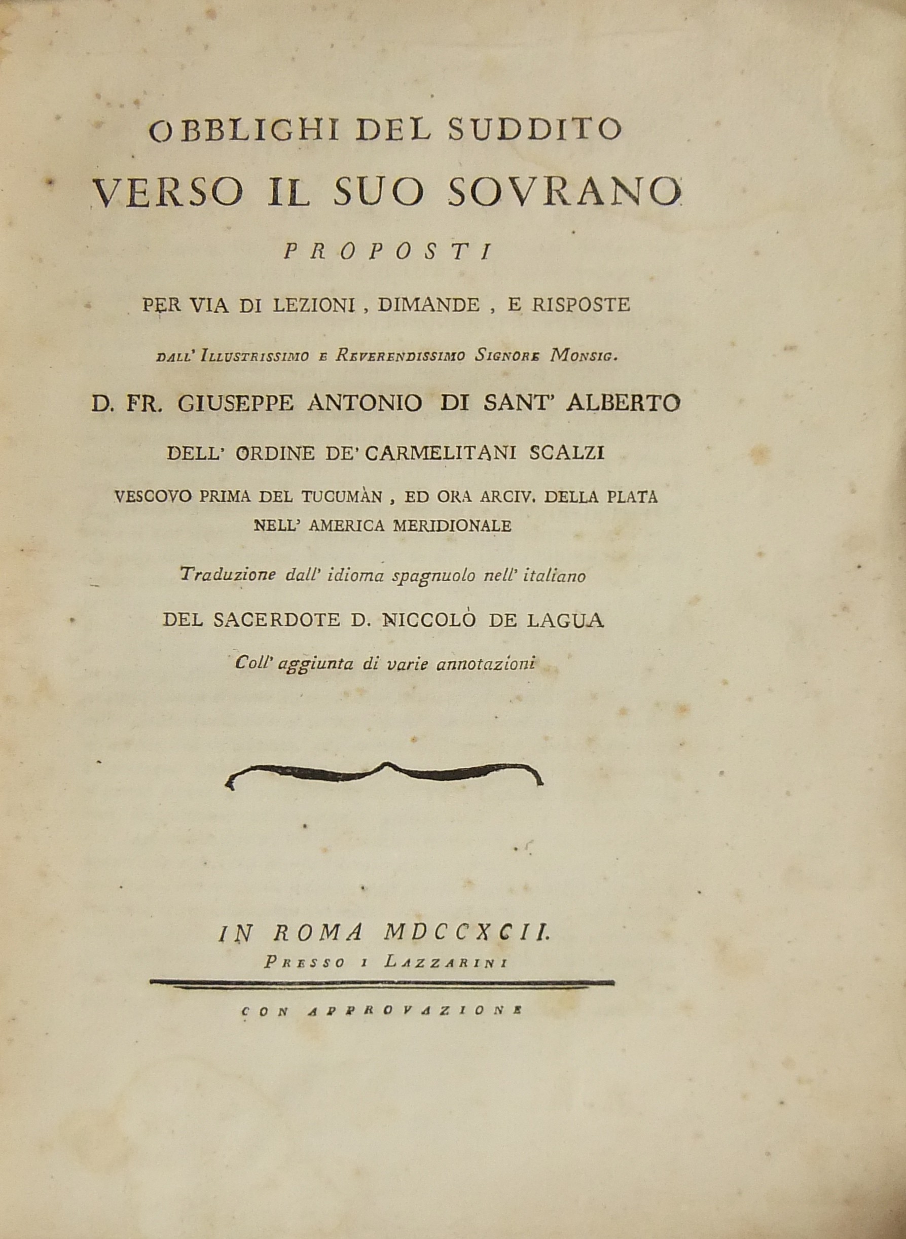 Obblighi del suddito verso il suo sovrano