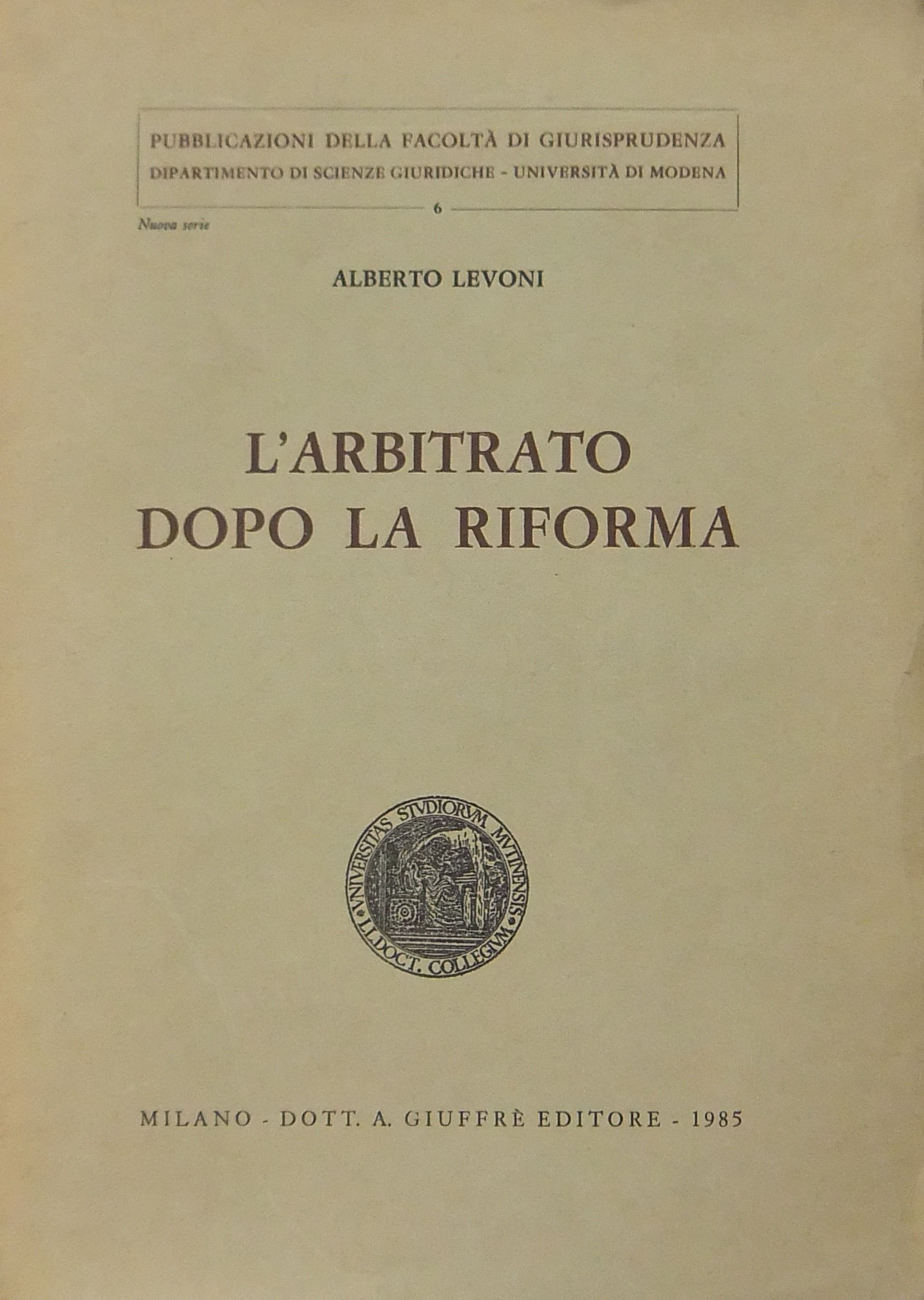 L'arbitrato dopo la riforma