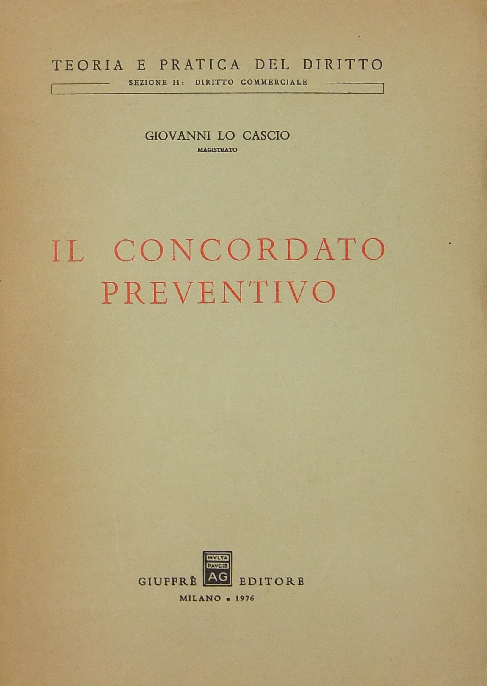 Il concordato preventivo