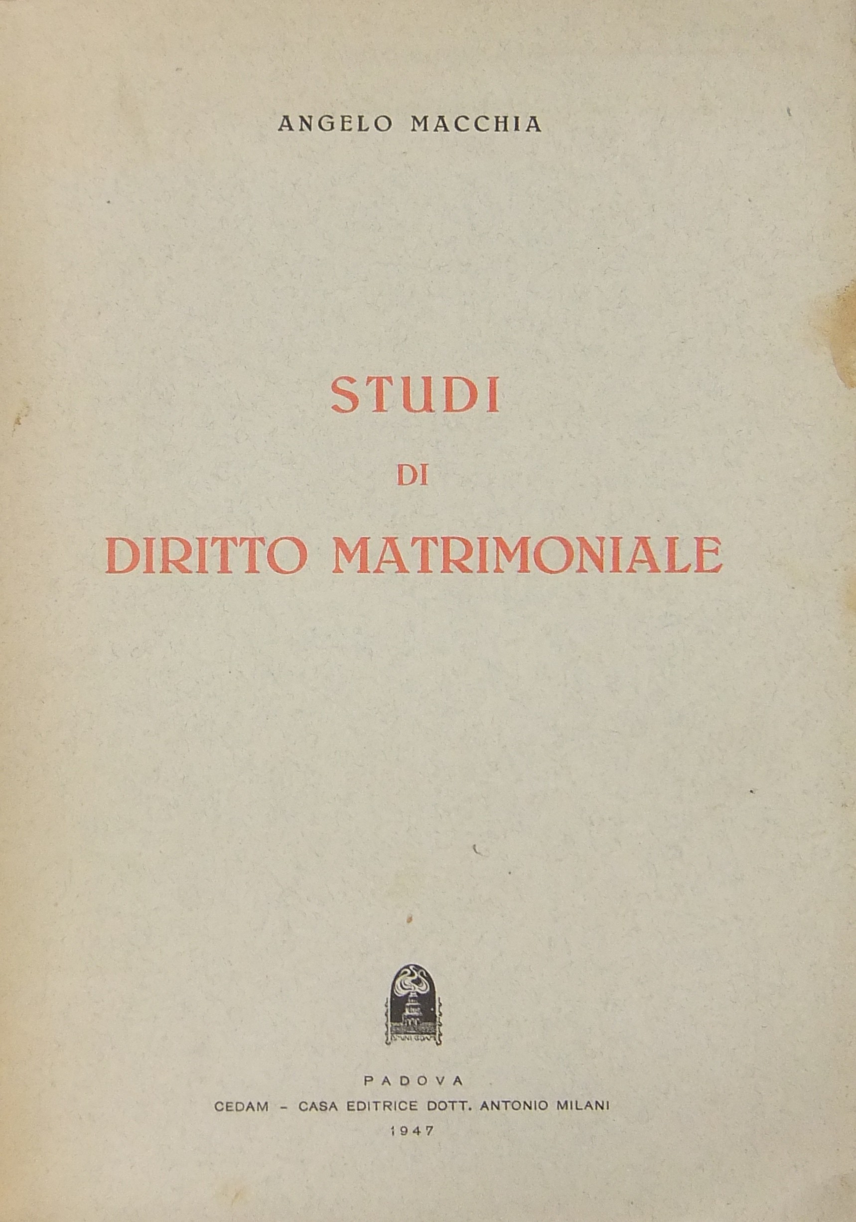 Studi di diritto matrimoniale