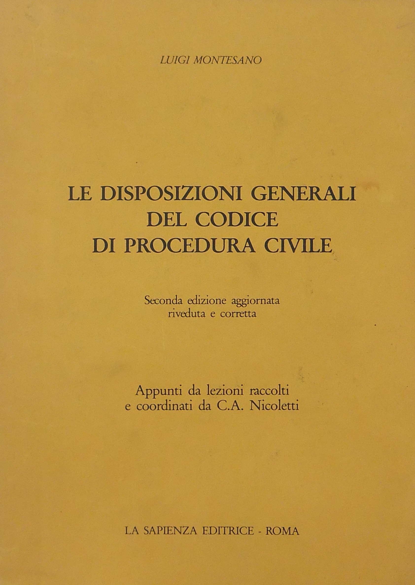 Le disposizioni generali del codice di procedura civile.