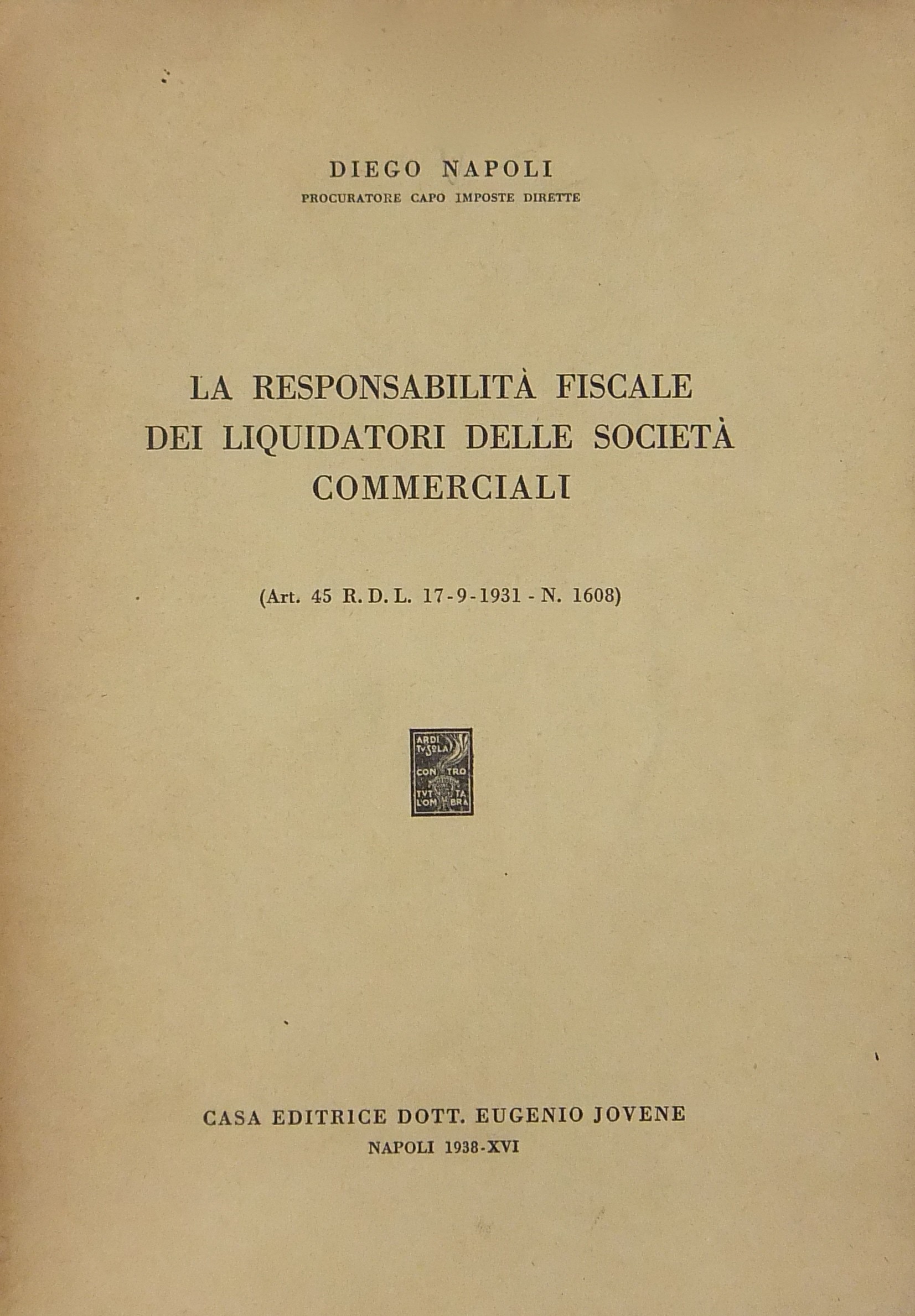 La responsabilità fiscale dei liquidatori delle società commerciali.