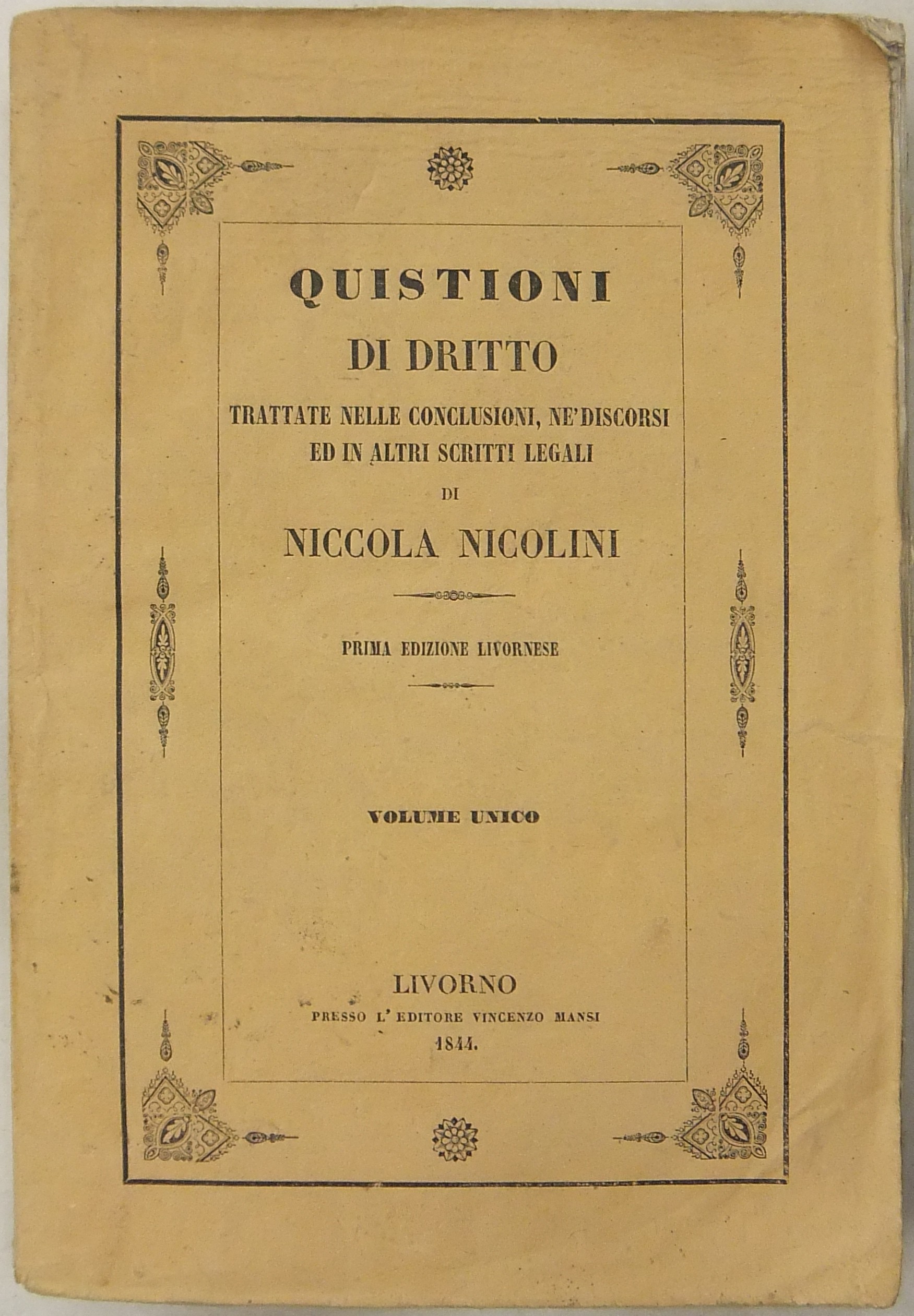 Quistioni di diritto.