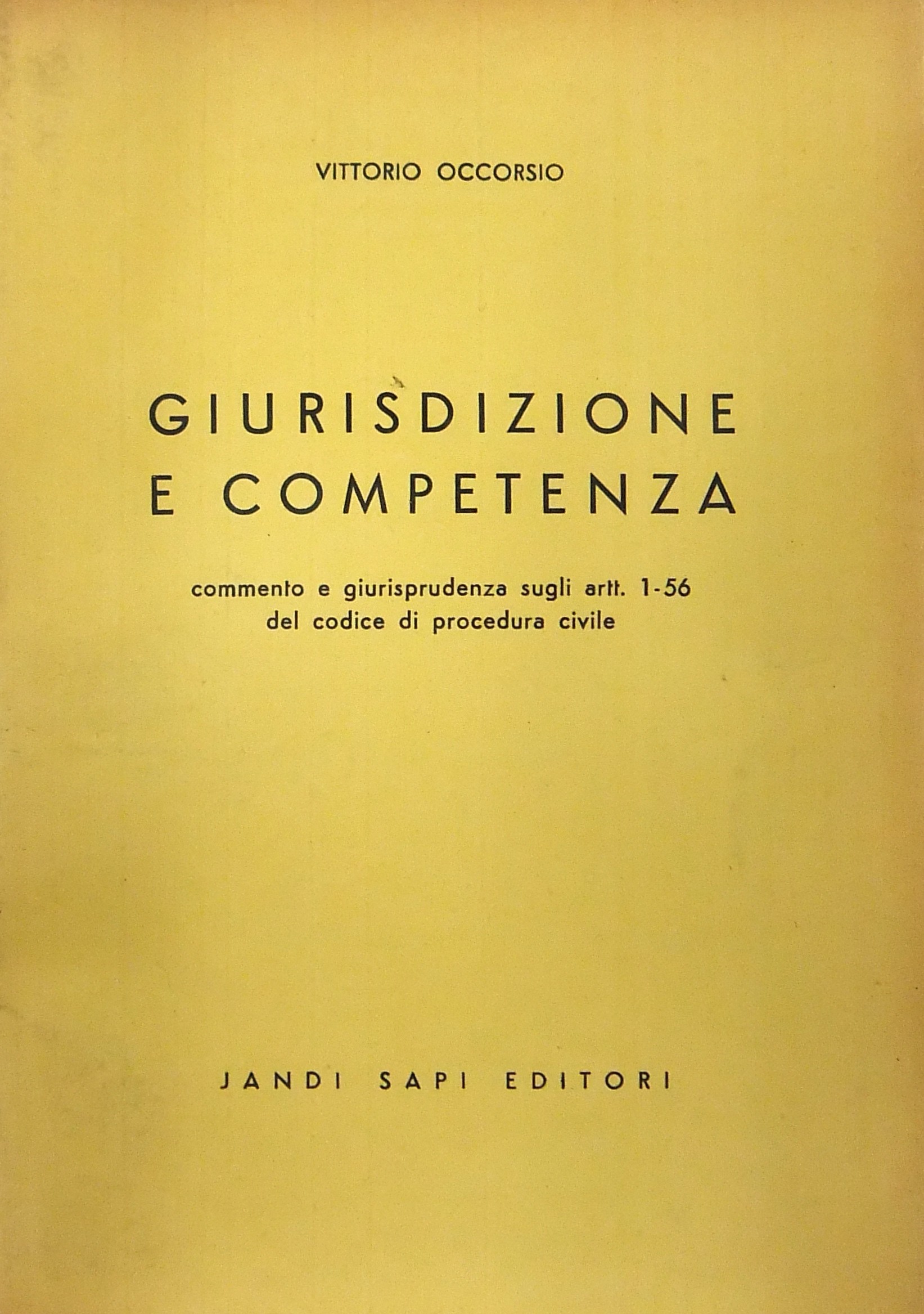 Giurisdizione e competenza.