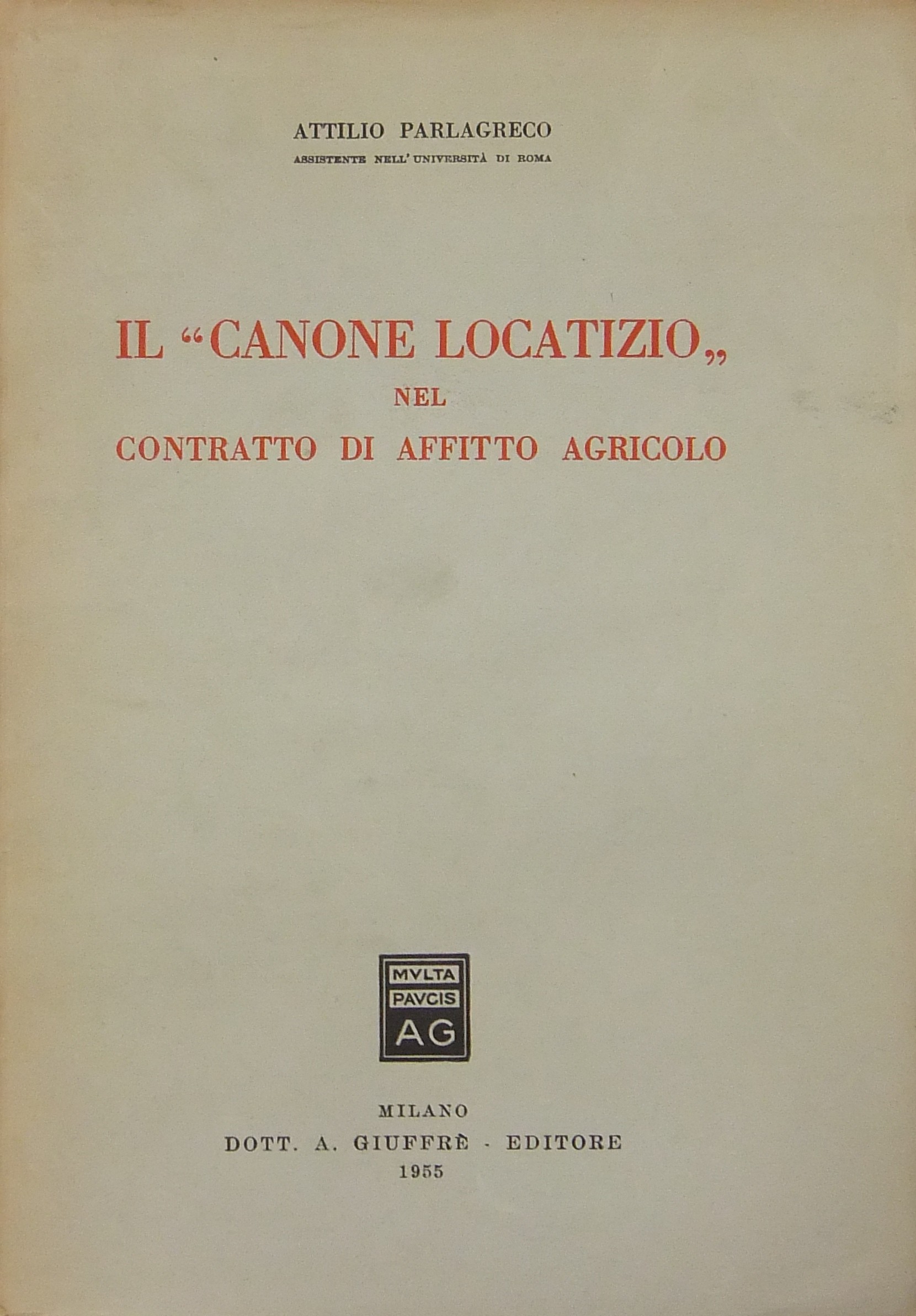 Il Canone locatizio nel contratto di affitto agricolo